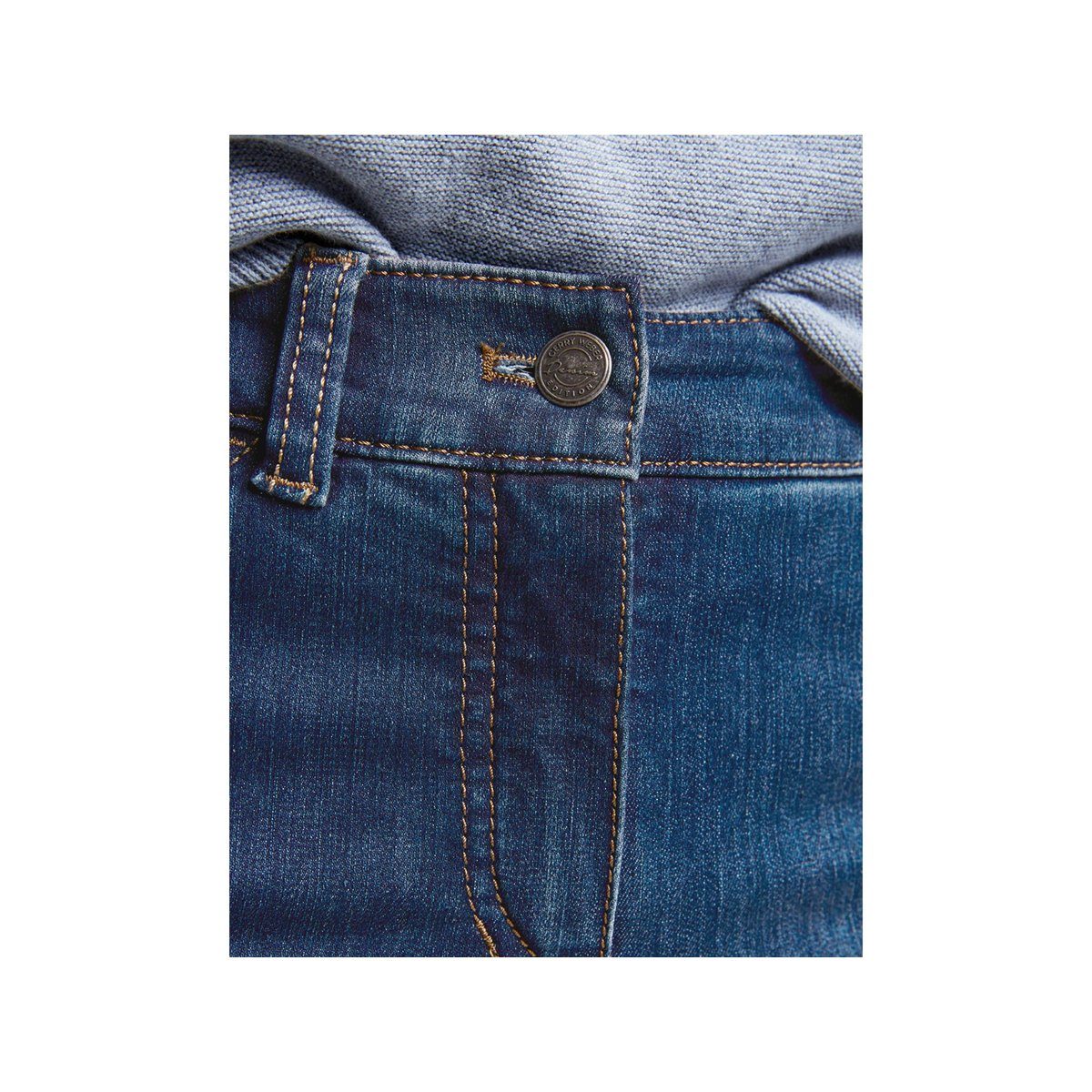 WEBER dunkel-blau blue (862002) dark usee Straight-Jeans (1-tlg) regular denim mit GERRY