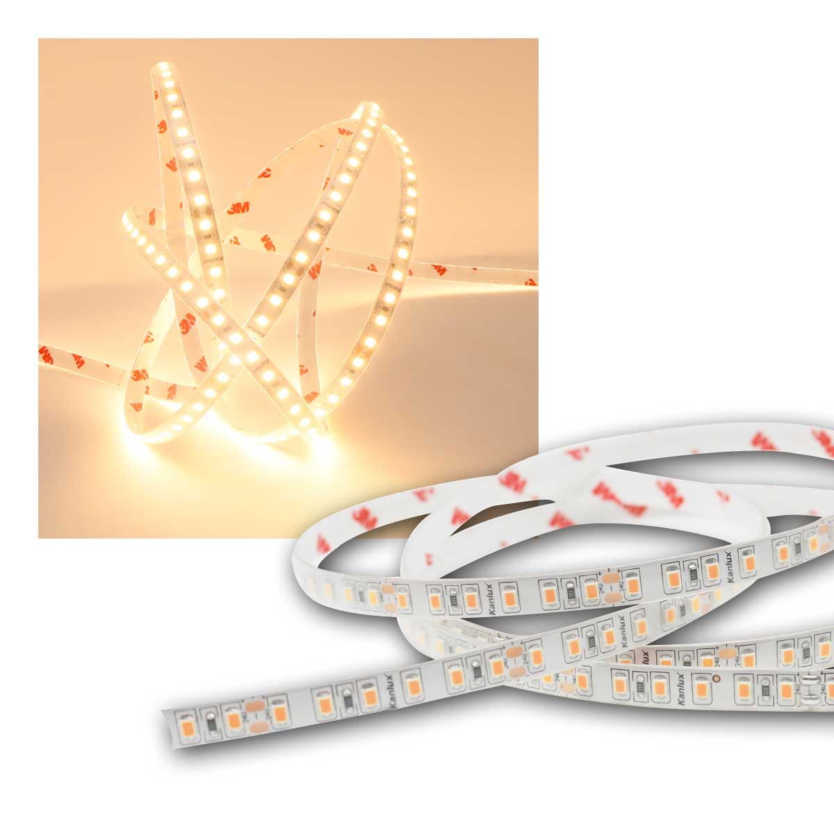 Kanlux LED-Streifen LED Streifen 5m 120 LED/m warmweiß 24V IP65 Ra80