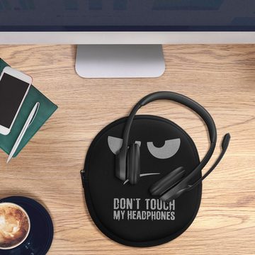 kwmobile Kopfhörer-Schutzhülle Hülle für Logitech H390 Neopren Tasche, Case für Headset aus Neopren Stoff Don't touch my Headphones Design