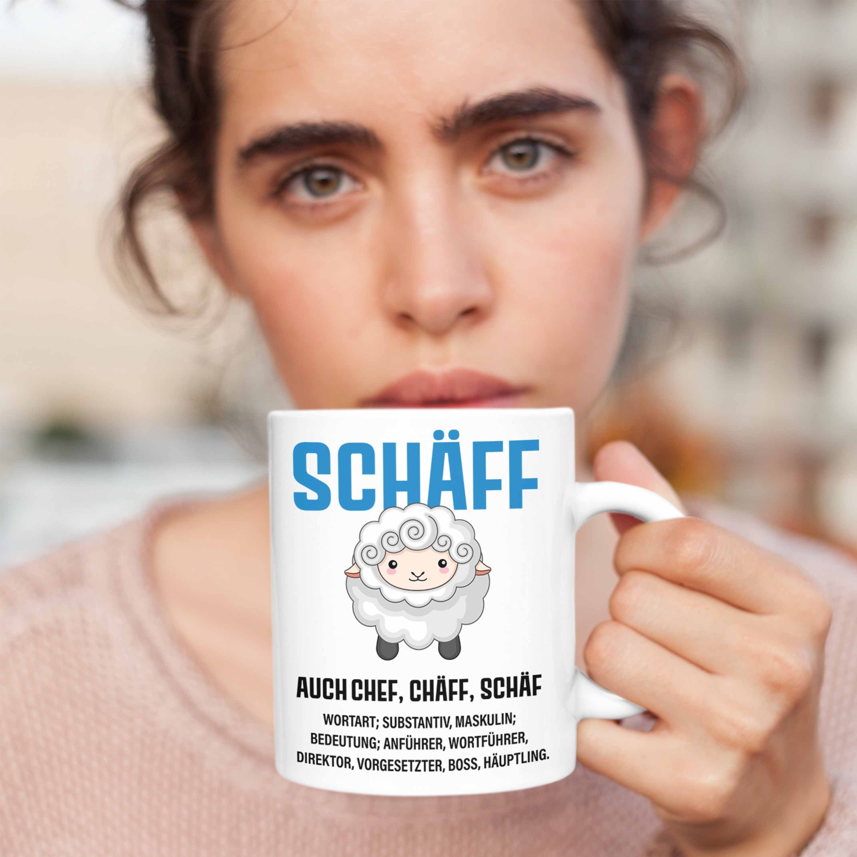 Tasse Spruch Chef Geschenke Kaffeetasse Lustig Abschied Trendation weiss Trendation Geschenkidee - Tasse