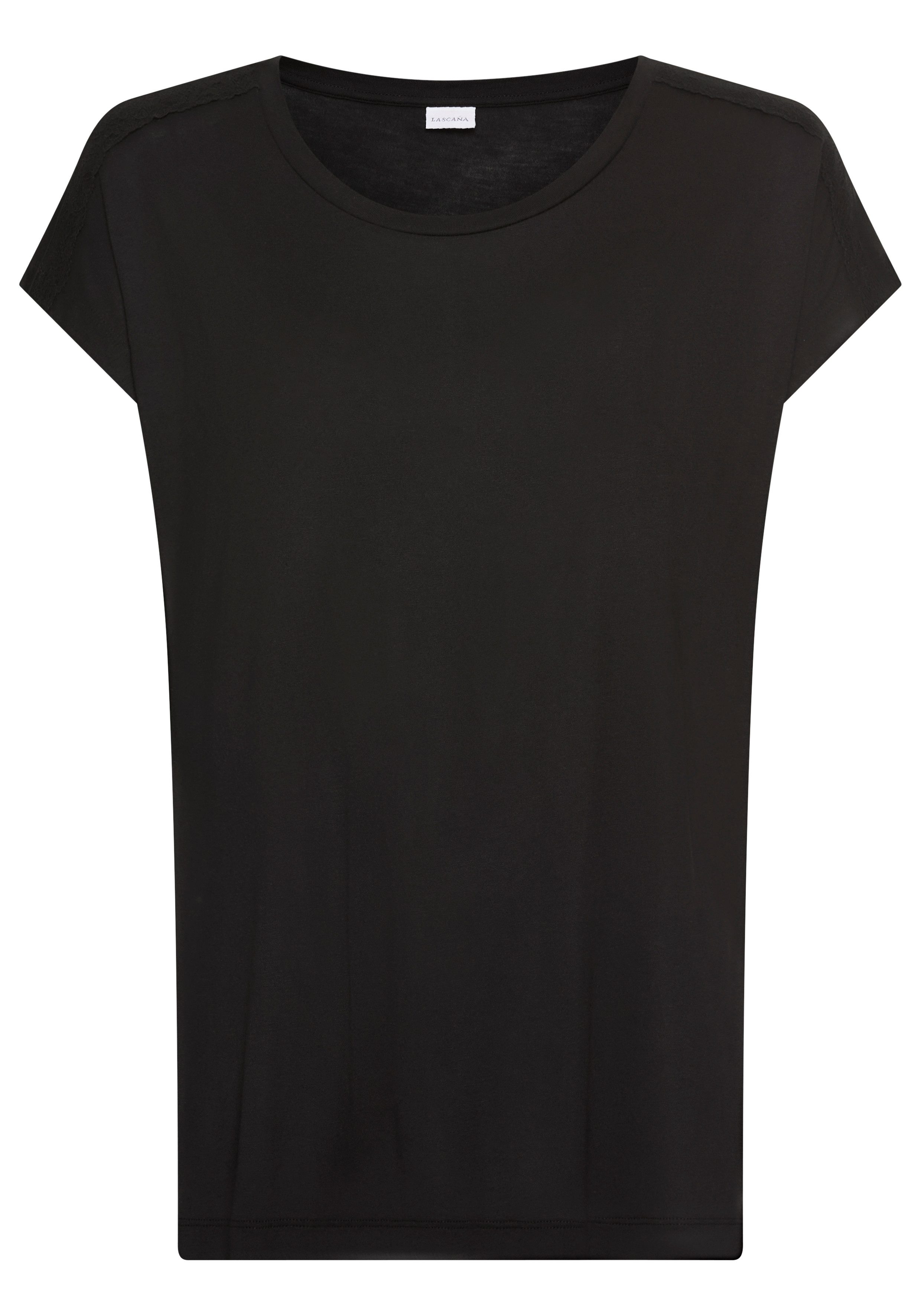 LASCANA Pyjamaoberteil mit Spitzenbesatz an der Schulter