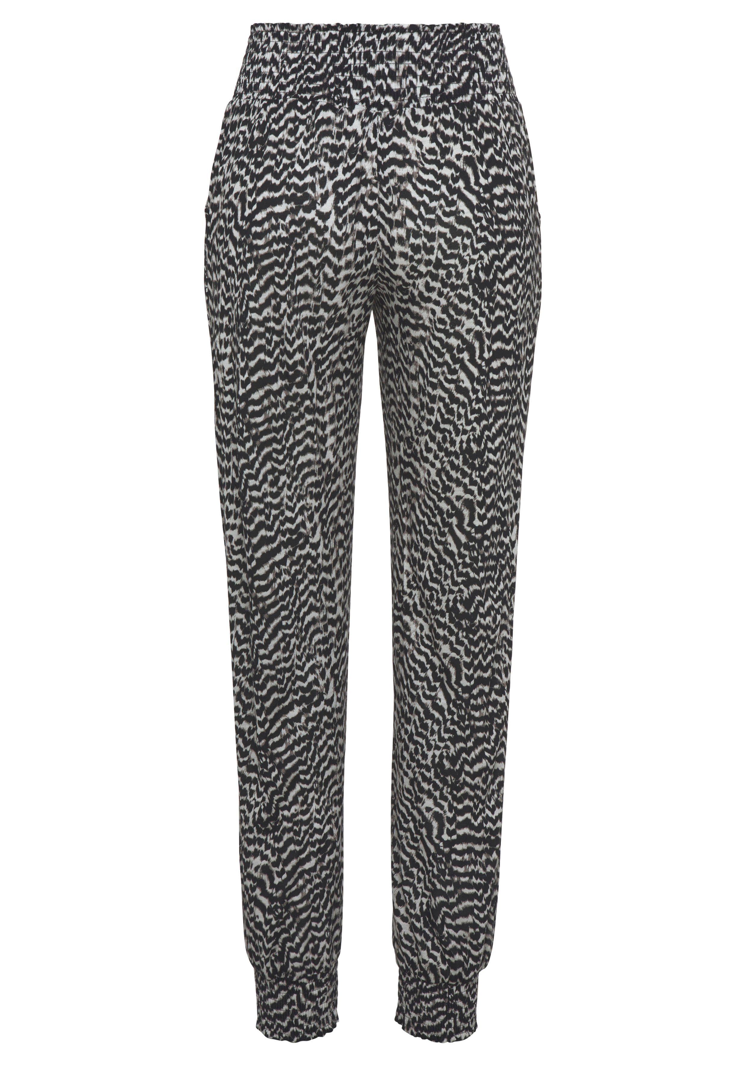 Vivance Jerseyhose aus luftig-leichtem Stoff und Animalprint, elastischer Bund, leichte Sommerhose