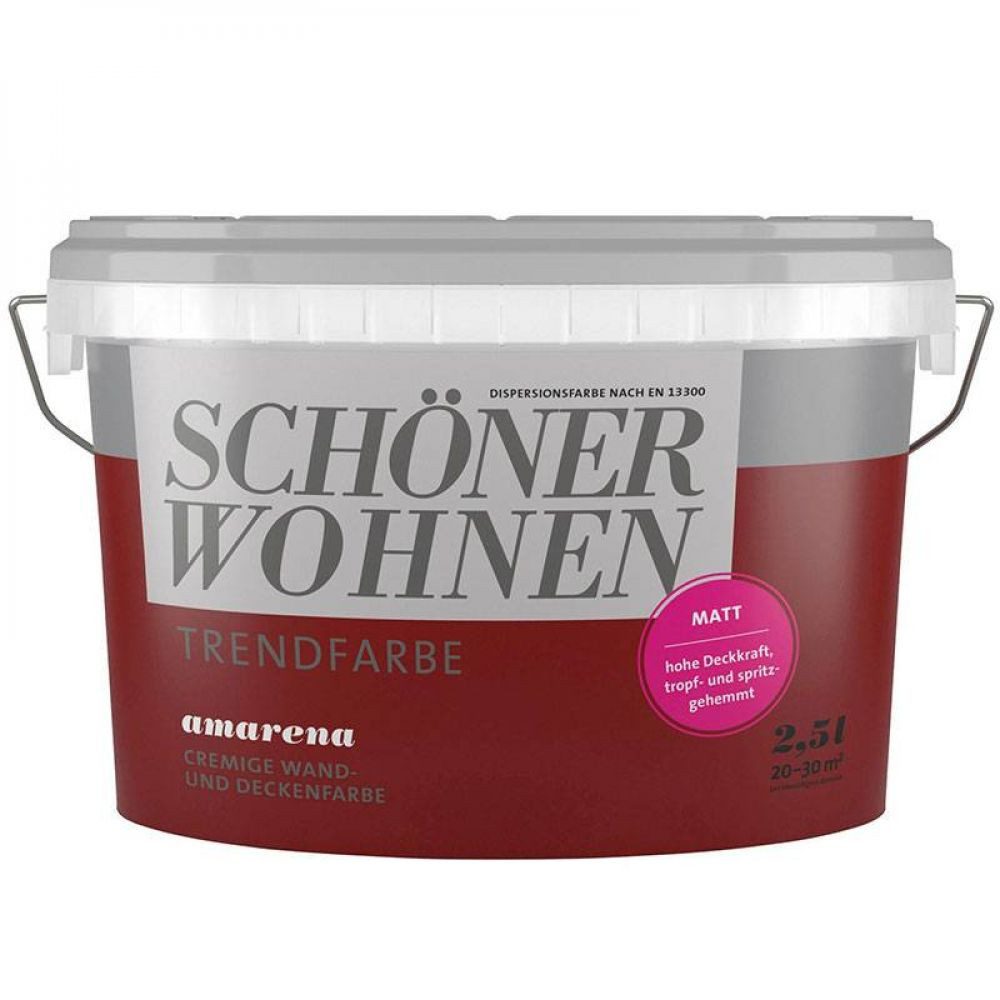 SCHÖNER WOHNEN FARBE Wandfarbe SW Trend Wandfarbe matt 2,5L amarena 3511