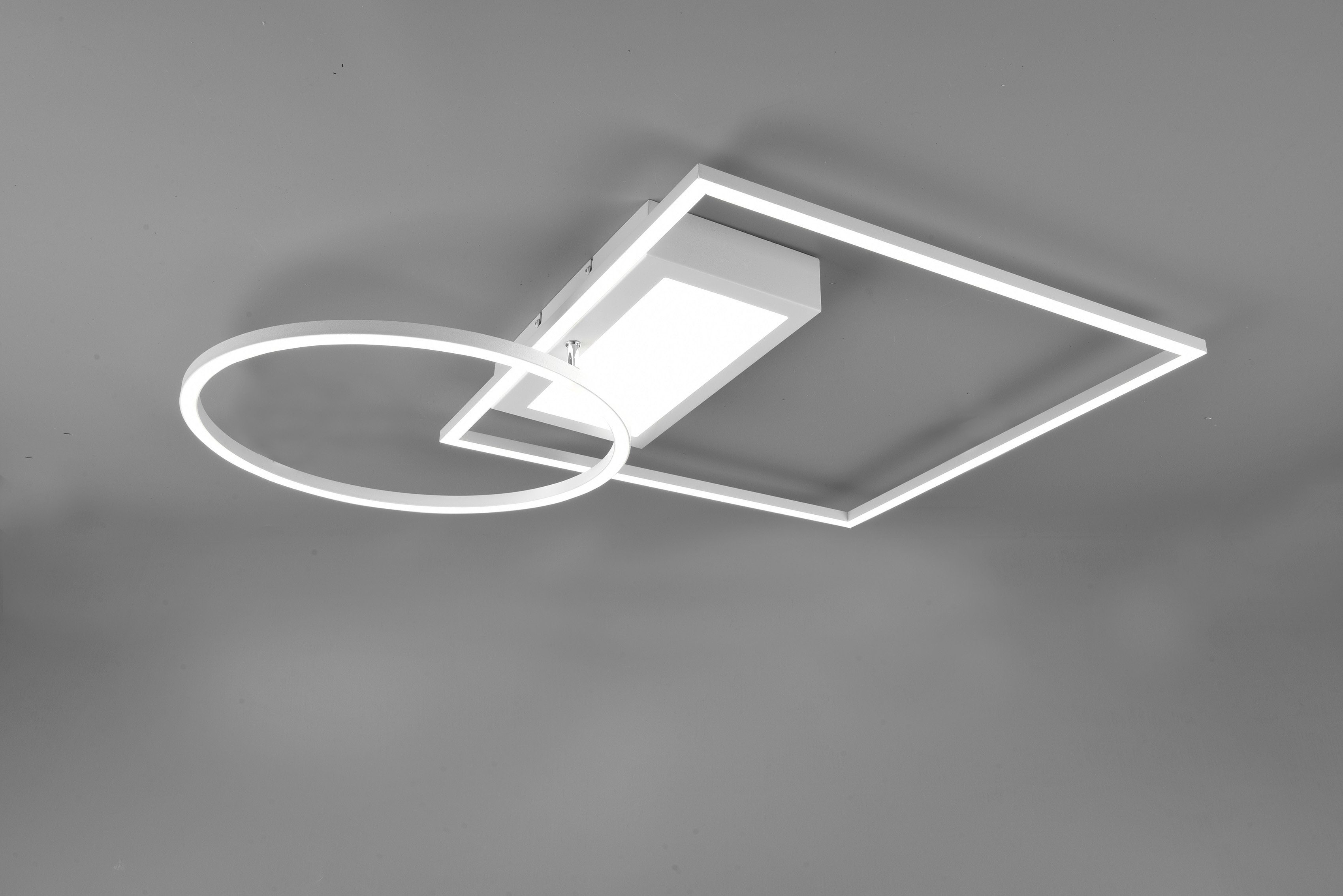 TRIO Leuchten LED Deckenleuchte intgrierter stufenlos fest einstellbar, Funktion, Dimmer LED integriert, Lichtfarbe Farbwechsler, Memory Downey, Dimmer