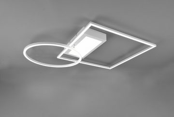 TRIO Leuchten LED Deckenleuchte Downey, Dimmer, LED fest integriert, Farbwechsler, Lichtfarbe stufenlos einstellbar, Memory Funktion, intgrierter Dimmer