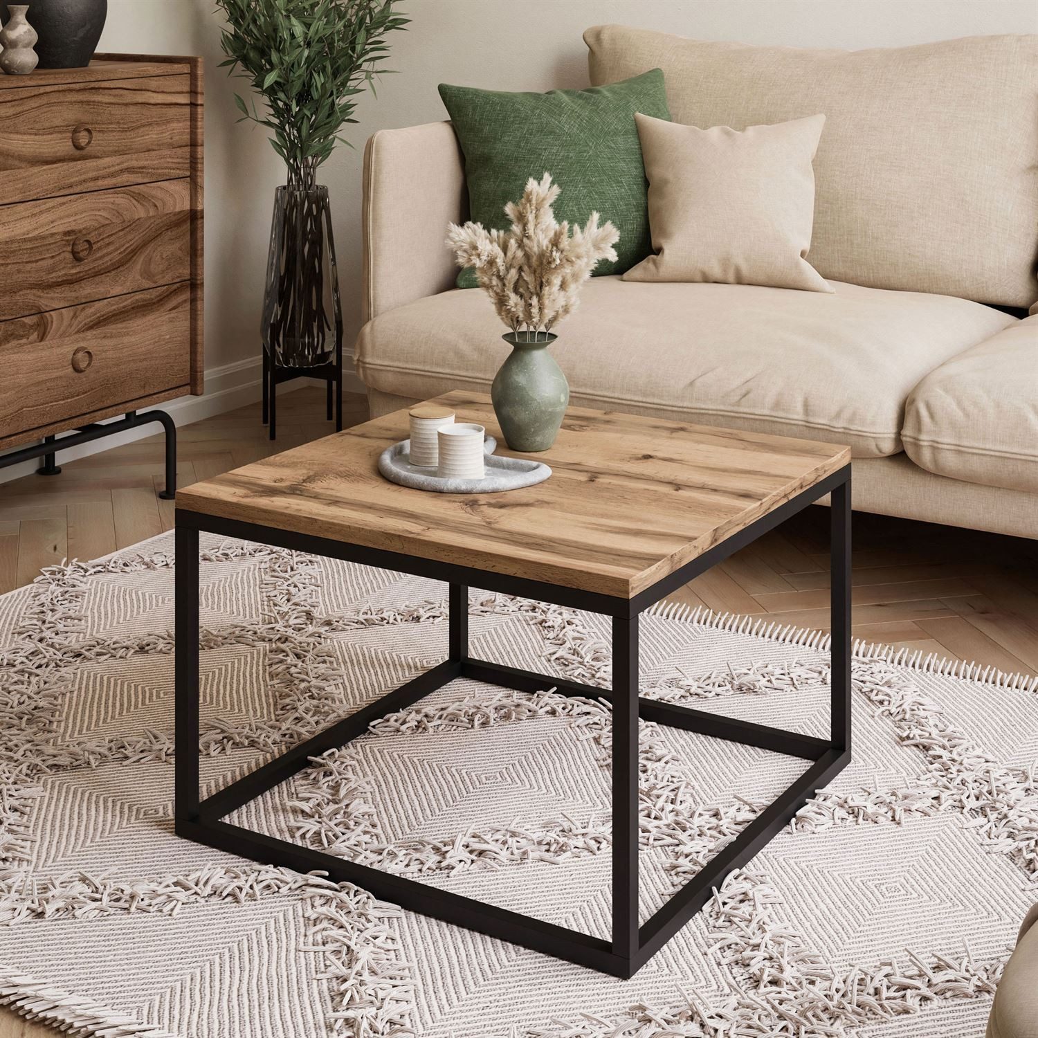 Lookway Couchtisch YOSHI mit Tischplatte in natürlicher Holzfarbe (1x Couch günstig online kaufen