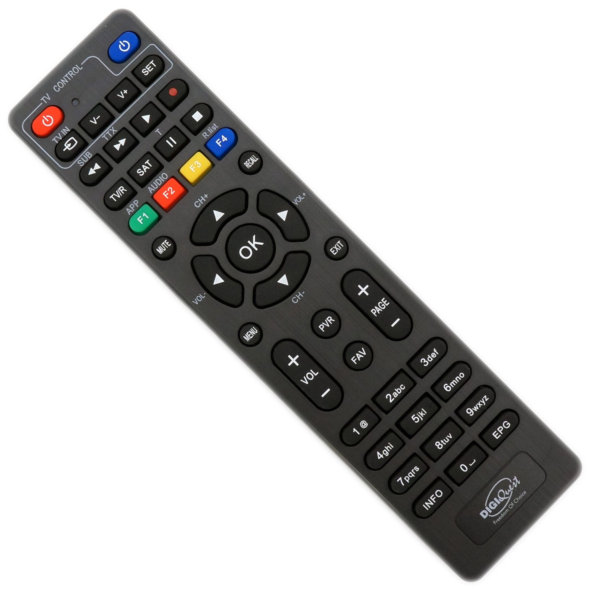 DIGIQuest Original DigiQuest Fernbedienung für Q10 - Q20 - Q30 - TI9 / TLC127 SAT-Receiver
