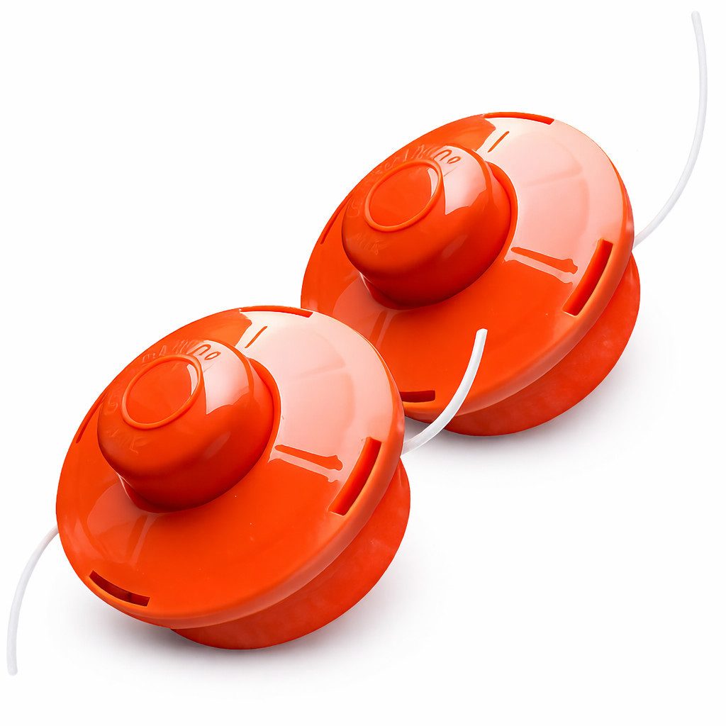 NEMAXX Fadenspule FS1 Tap & Go Fadenkopf (Trimmerkopf), (Trimmerkopf für Motorsense / Freischneider–Schnittkreis 380 mm–Orange), drehzahlfest bis 10.500 U/min, effizientes Trimmen, bruchsicher