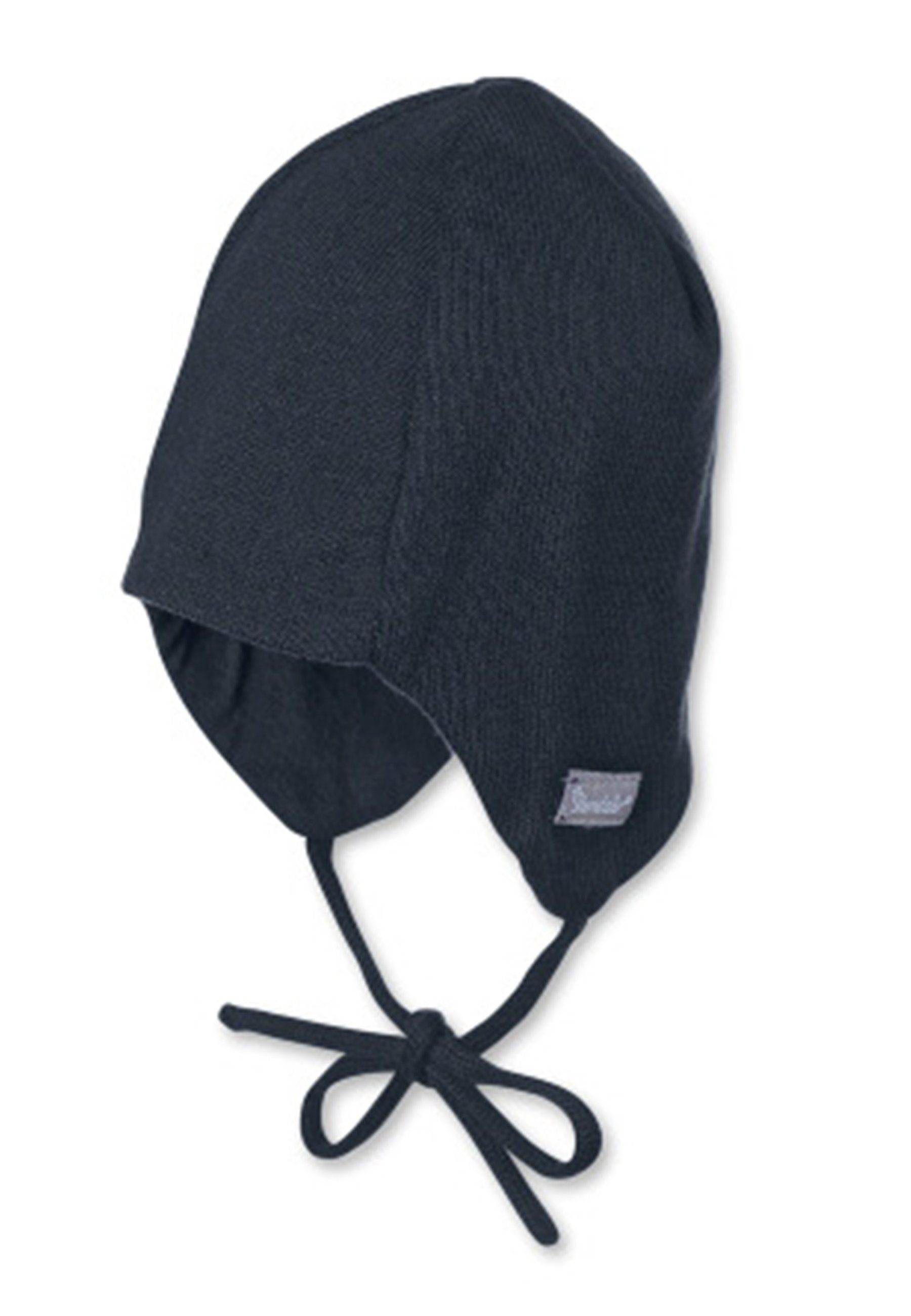 Sterntaler® Strickmütze OCS Strickmütze (1-St., Wintermütze mit Bindeband und Ohrenklappen ideal für kalte Tage) Strick Beanie Kinder gefüttert aus weicher Baumwolle