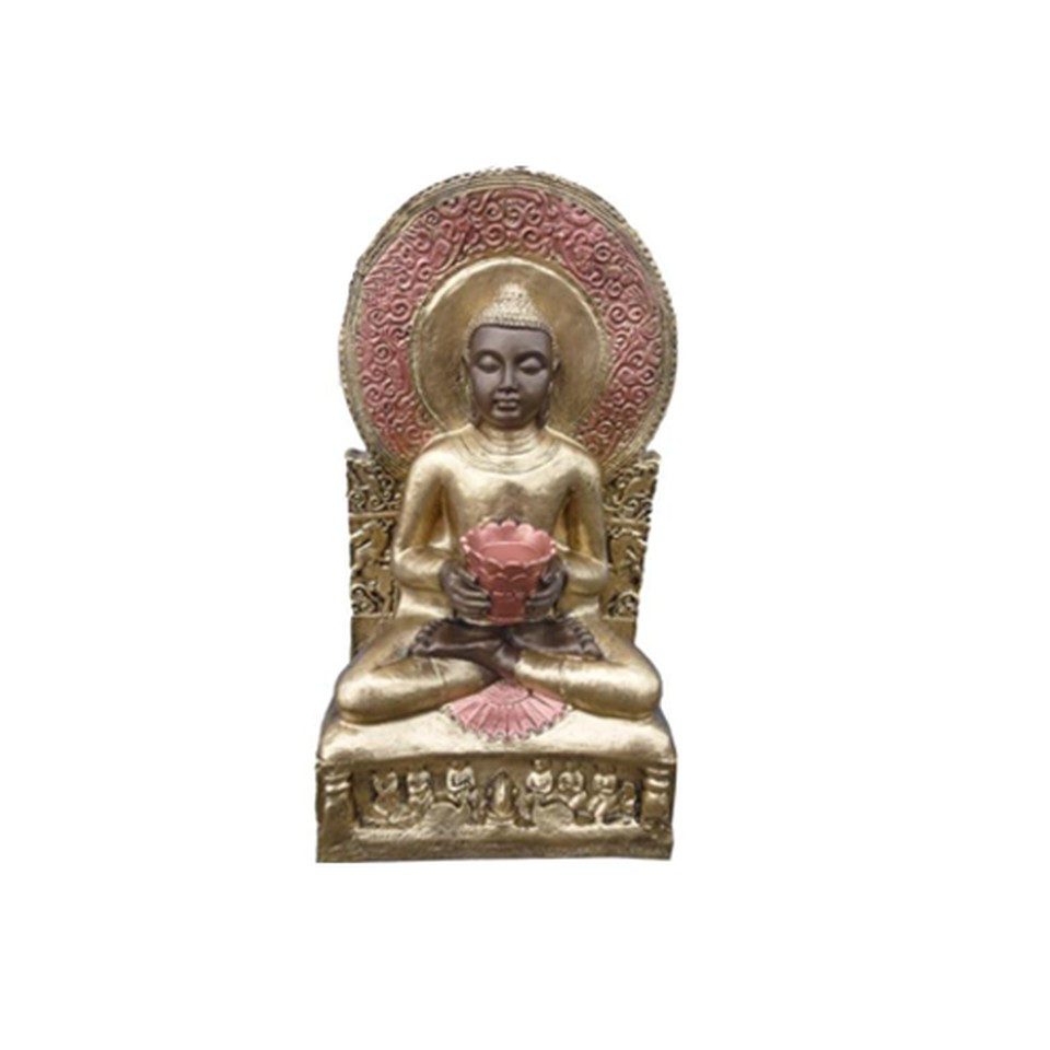 Xlmoebel Buddhafigur Deko Statue Skulptur 54 cm aus Kunststein für Ihr Zuhause, Made in Europa