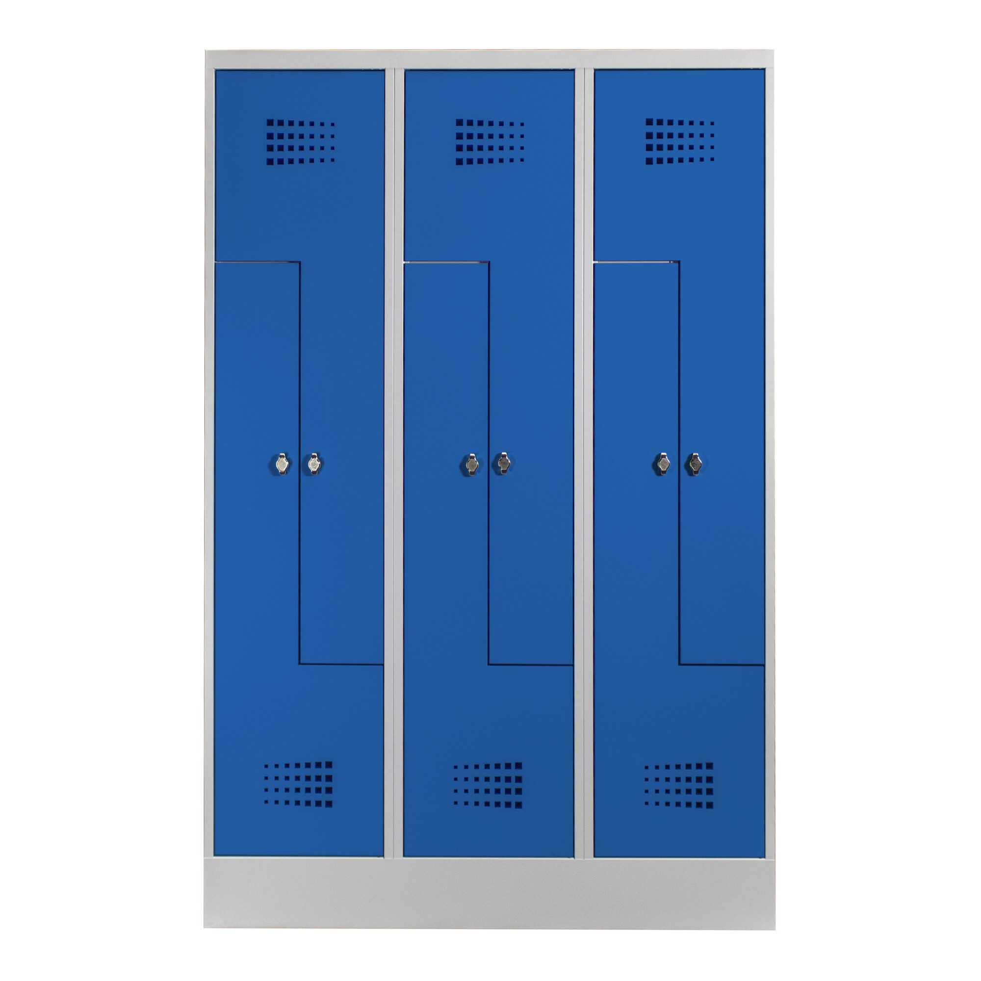 Stier Garderobenschrank STIER Z-Garderobenspind Premium mit Sockel 6 Abteile Drehriegel