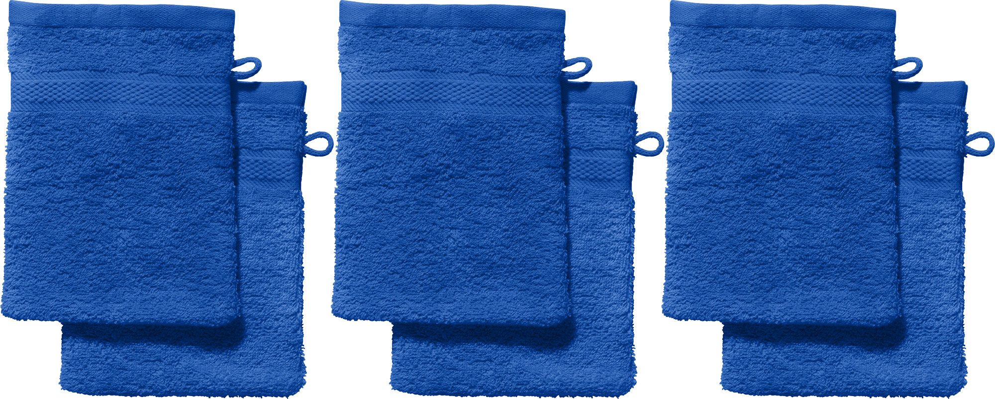 REDBEST Waschhandschuh Waschhandschuh "Chicago" 6er-Pack, Frottier, Walk-Frottier Uni