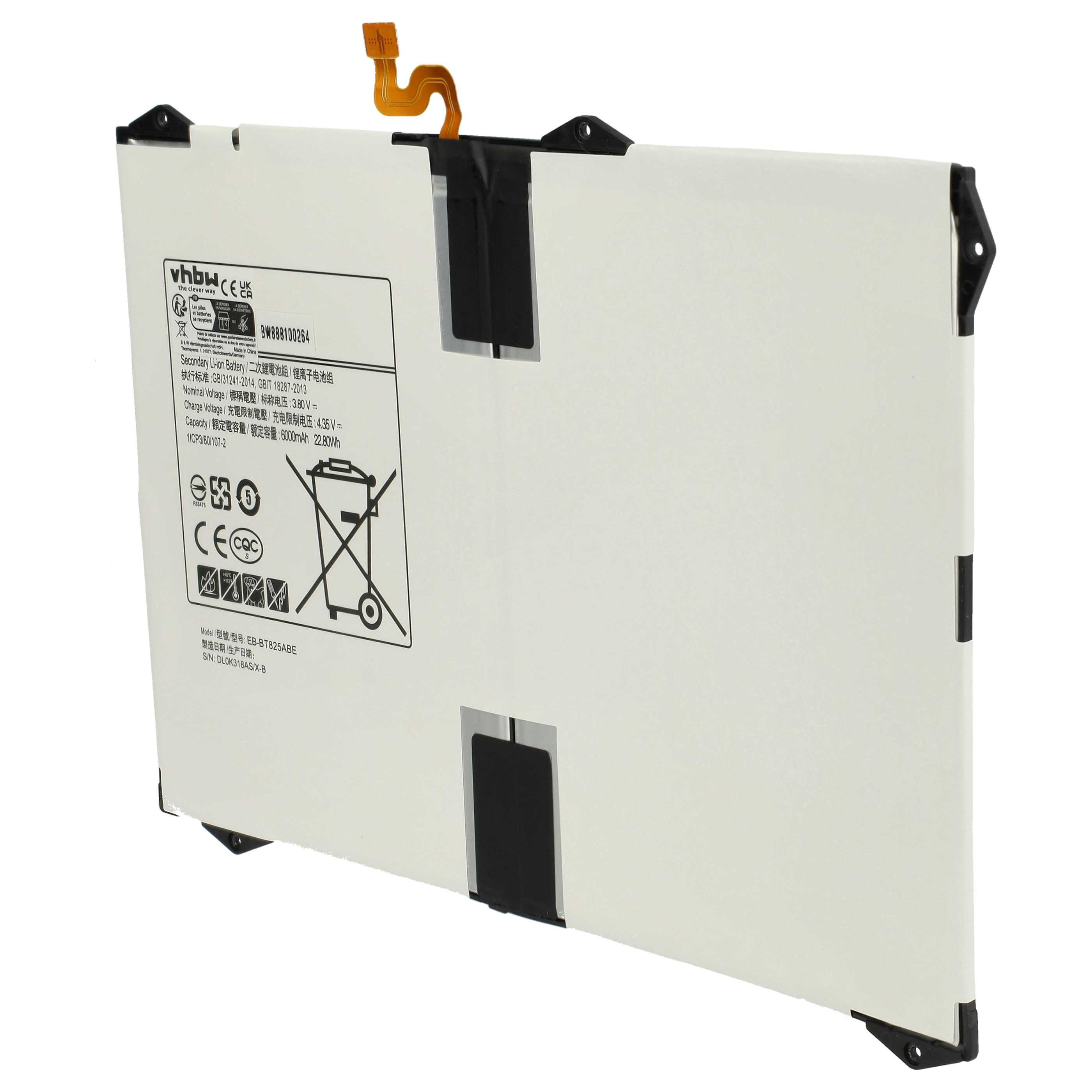 vhbw Akku passend für Samsung Galaxy Tab SM-T827V Tablet / Notebook, Tablet-Akku Akku Li-Ion 6000 mAh (3,8 V), Leistungsfähiger Austausch-Akku für Ihren Tablet-Computer