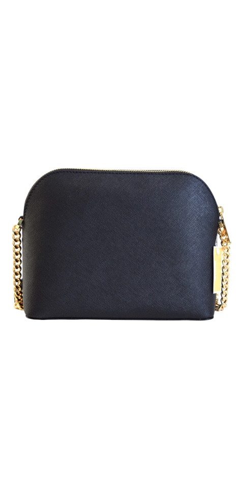 MICHAEL KORS Handtasche Michael Kors Jet Set Travel Dome Crossbody Leder Schwarz Umhängetasche
