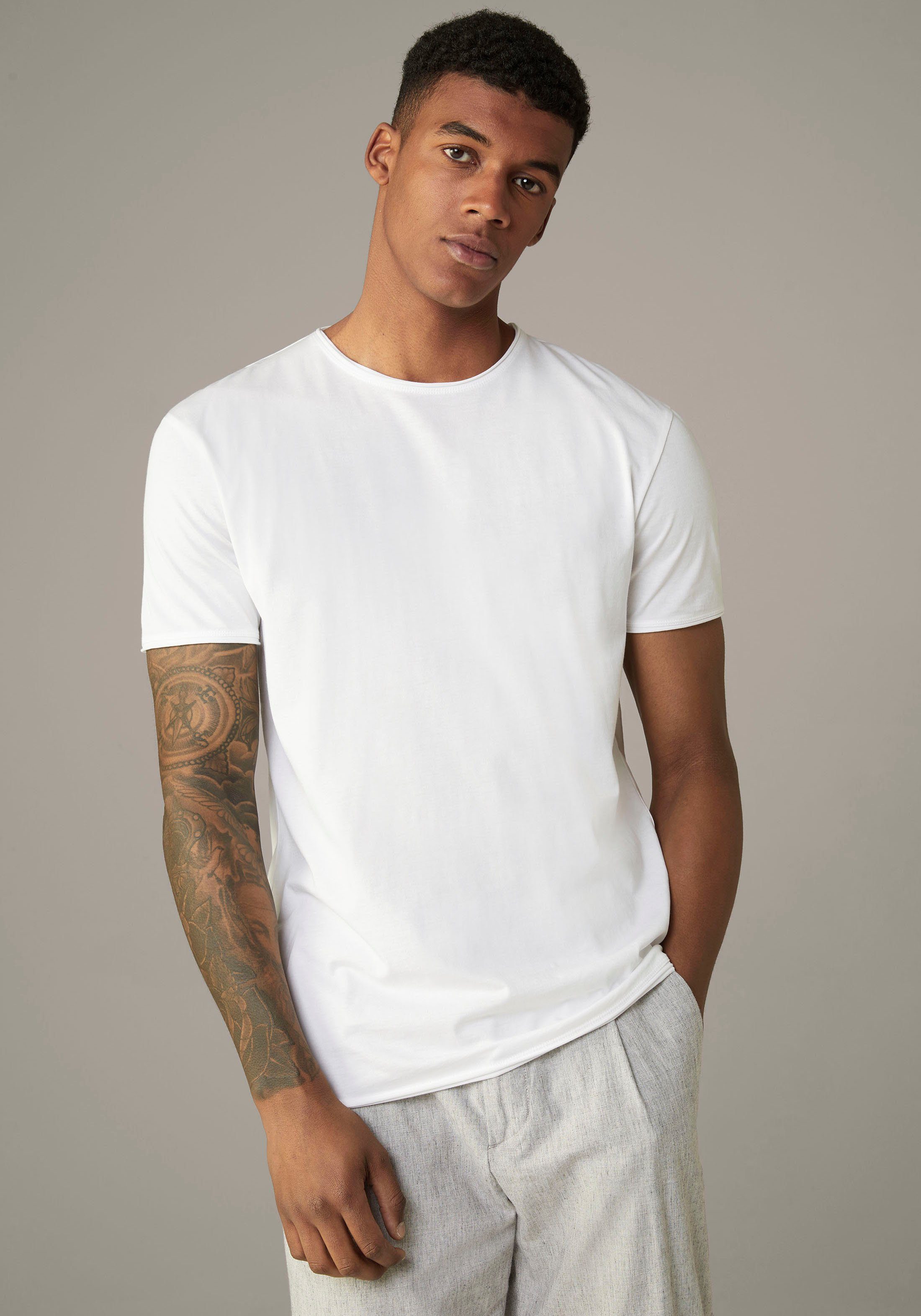 Strellson T-Shirt »Tyler« mit Rollkanten kaufen | OTTO