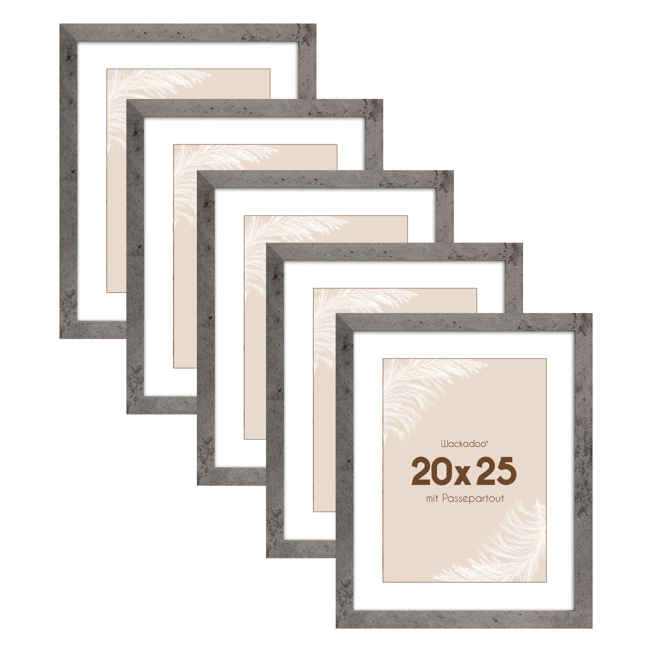 Wackadoo Living Bilderrahmen-Set the Frame Bilderrahmen mit Passepartout, (5er Set), FSC Holz. € 29,99