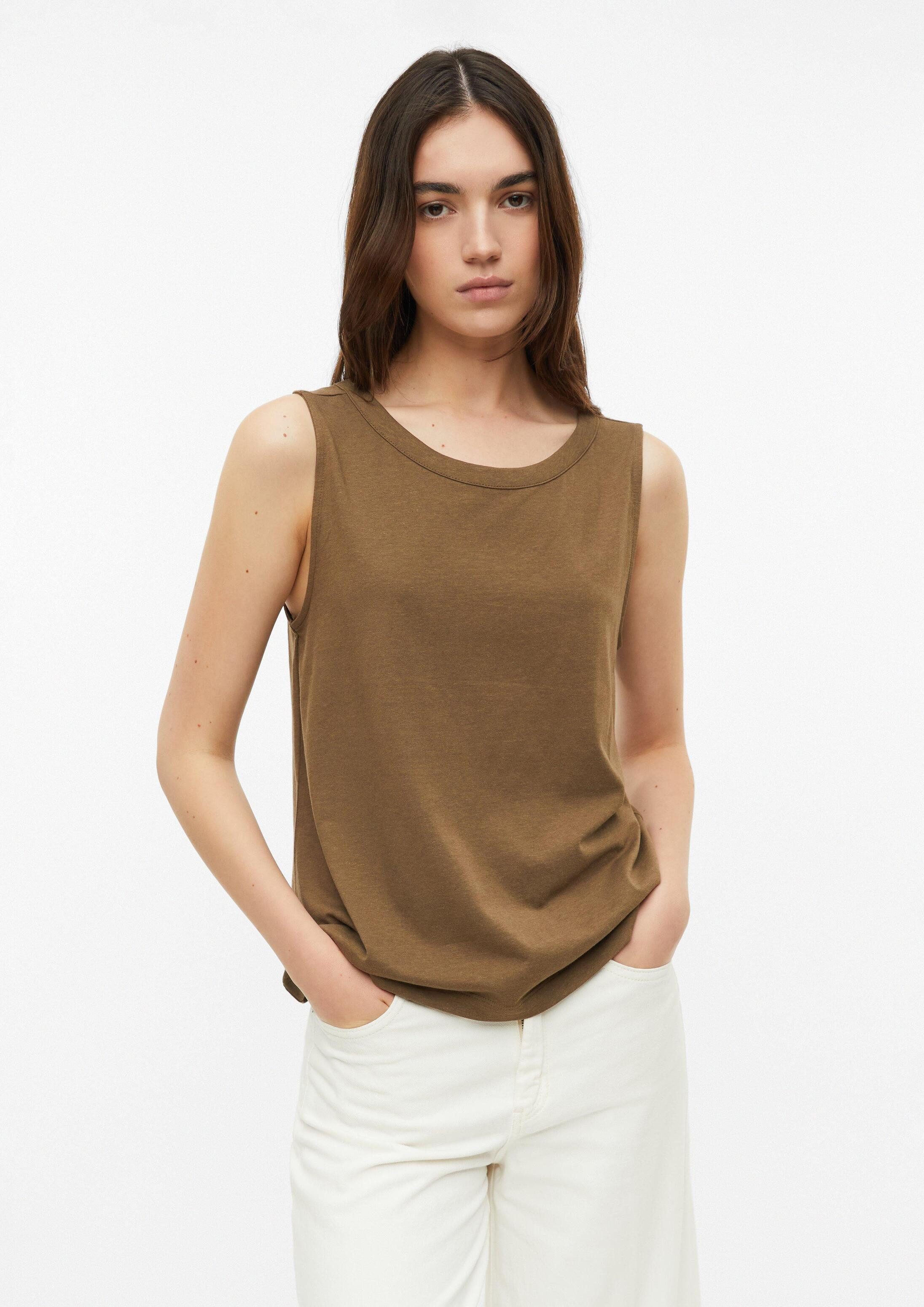 s.Oliver Muscleshirt T-Shirt Jersey-Top mit Rundhalsausschnitt und Rückendetail