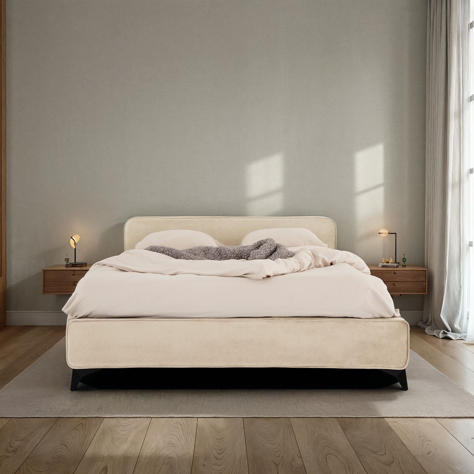 IDIMEX Polsterbett LAVORO, Bett 140x200 cm mit Lattenrost und Stoffbezug, D günstig online kaufen