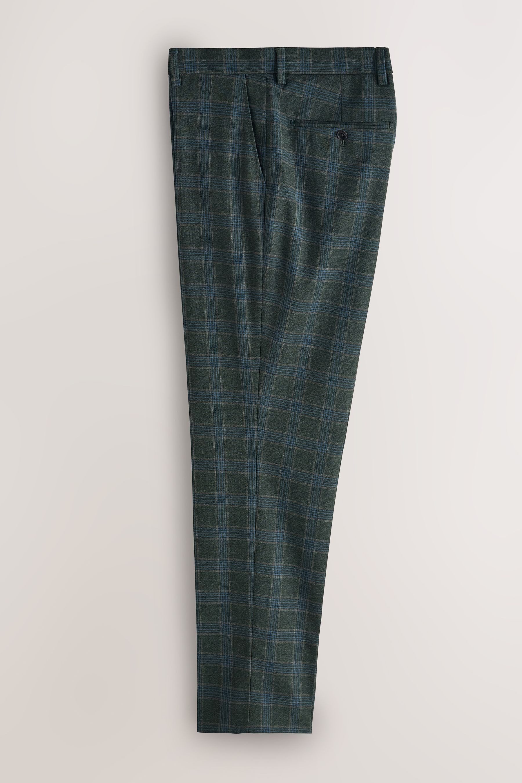 Next Anzughose Strukturierte Slim Fit Anzughose mit Karomuster (1-tlg)