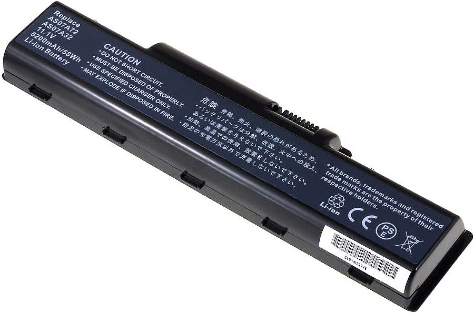 Powery (11.1 Acer 5200 Akku AS07A75 Laptop-Akku für mAh V) Typ