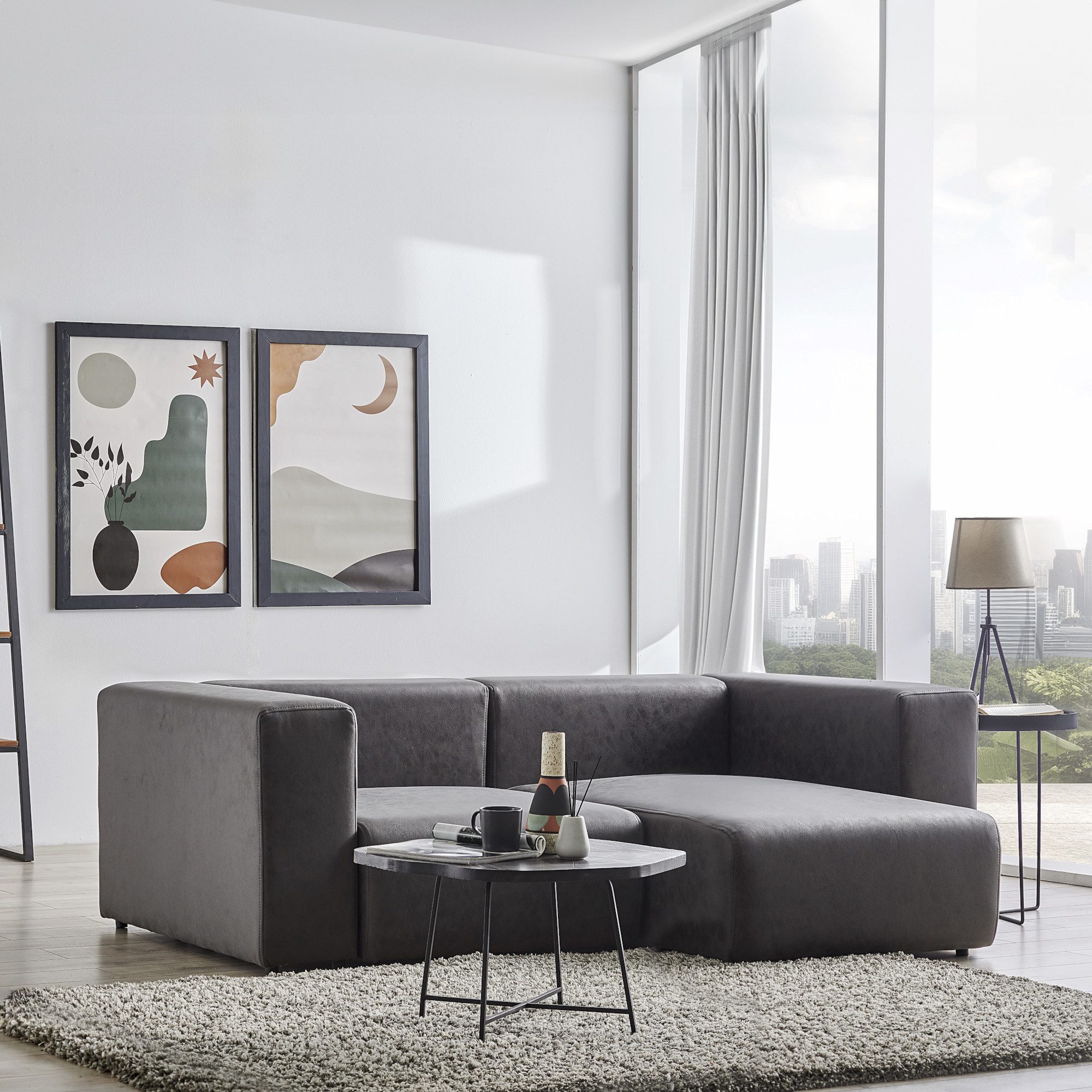 en.casa Sofa, 2 Teile, »Suldal« 2-Sitzer günstig online kaufen