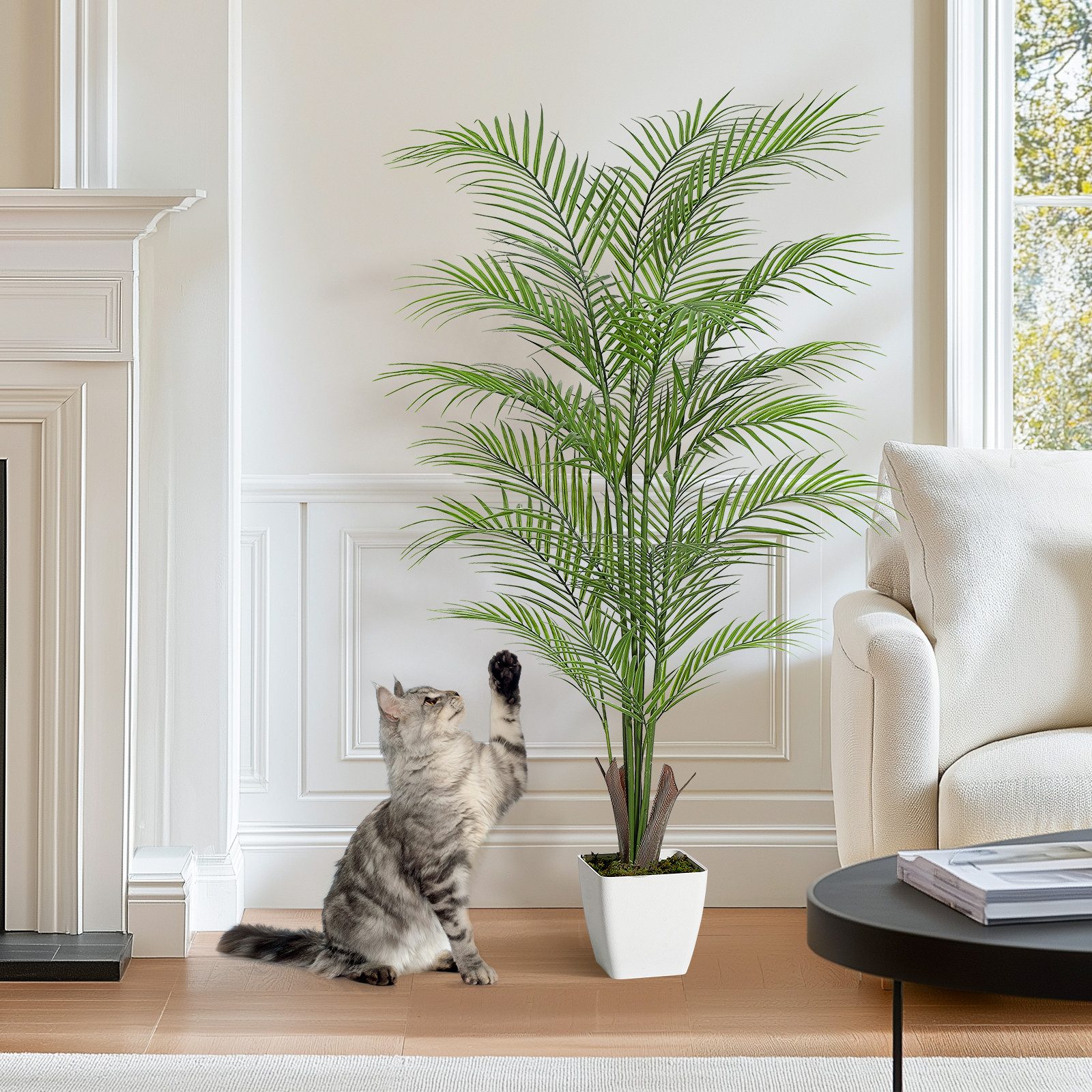 Kunstbaum Künstliche Pflanzen Künstliche Palme Deko, GarveeMore, Höhe 122 c günstig online kaufen