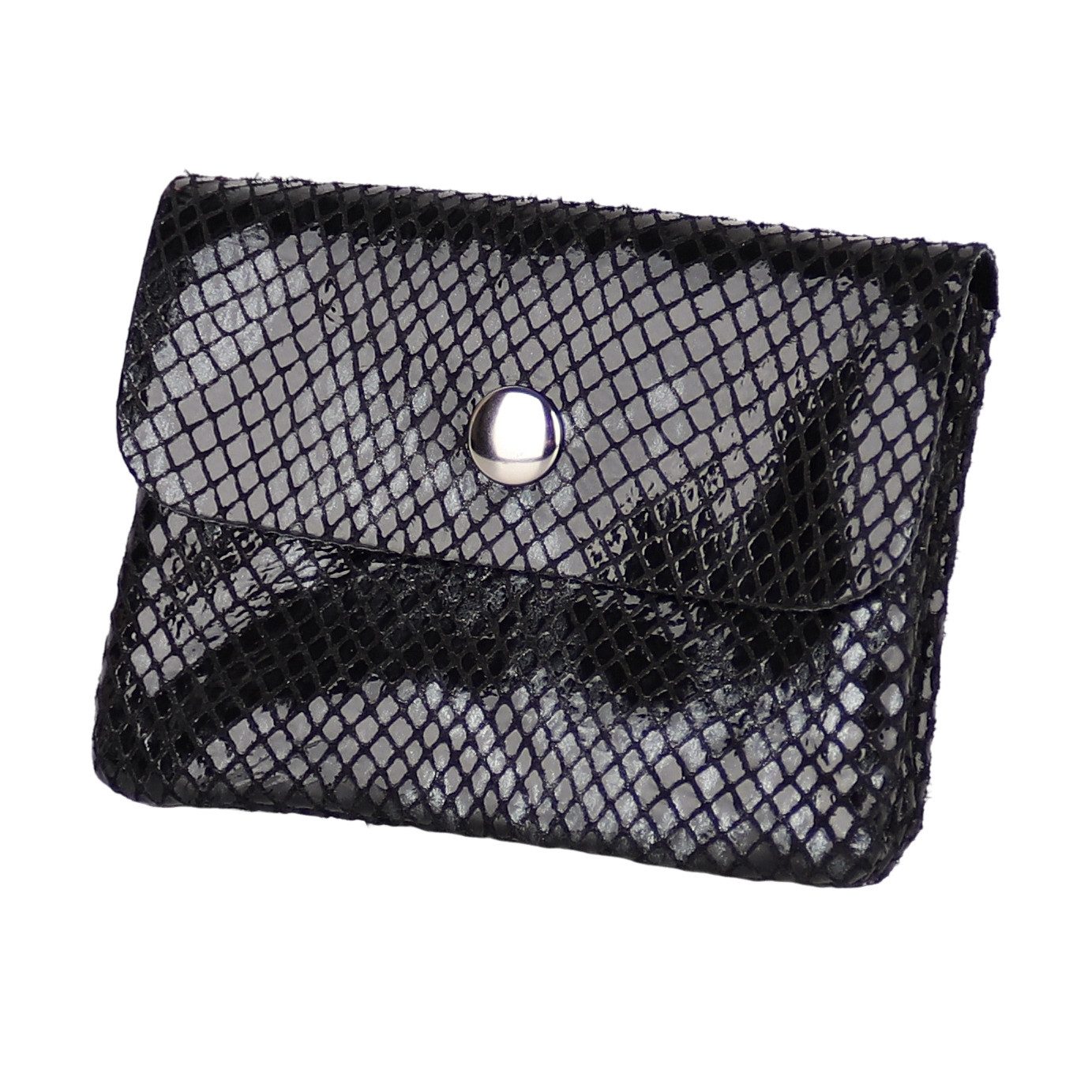 MIRROSI Mini Geldbörse Damen Kleines Portemonnaie MADE IN ITALY Echtleder (11x8x2cm BxHxT), viele tolle Trendfarben zur Auswahl, leicht