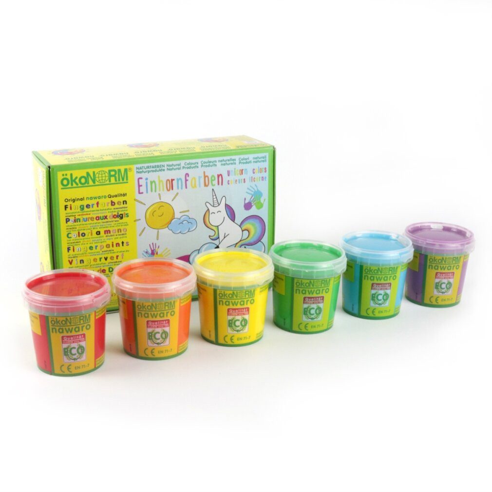 ÖKI Spiel Fingerfarben 6er Set Einhorn Nawaro