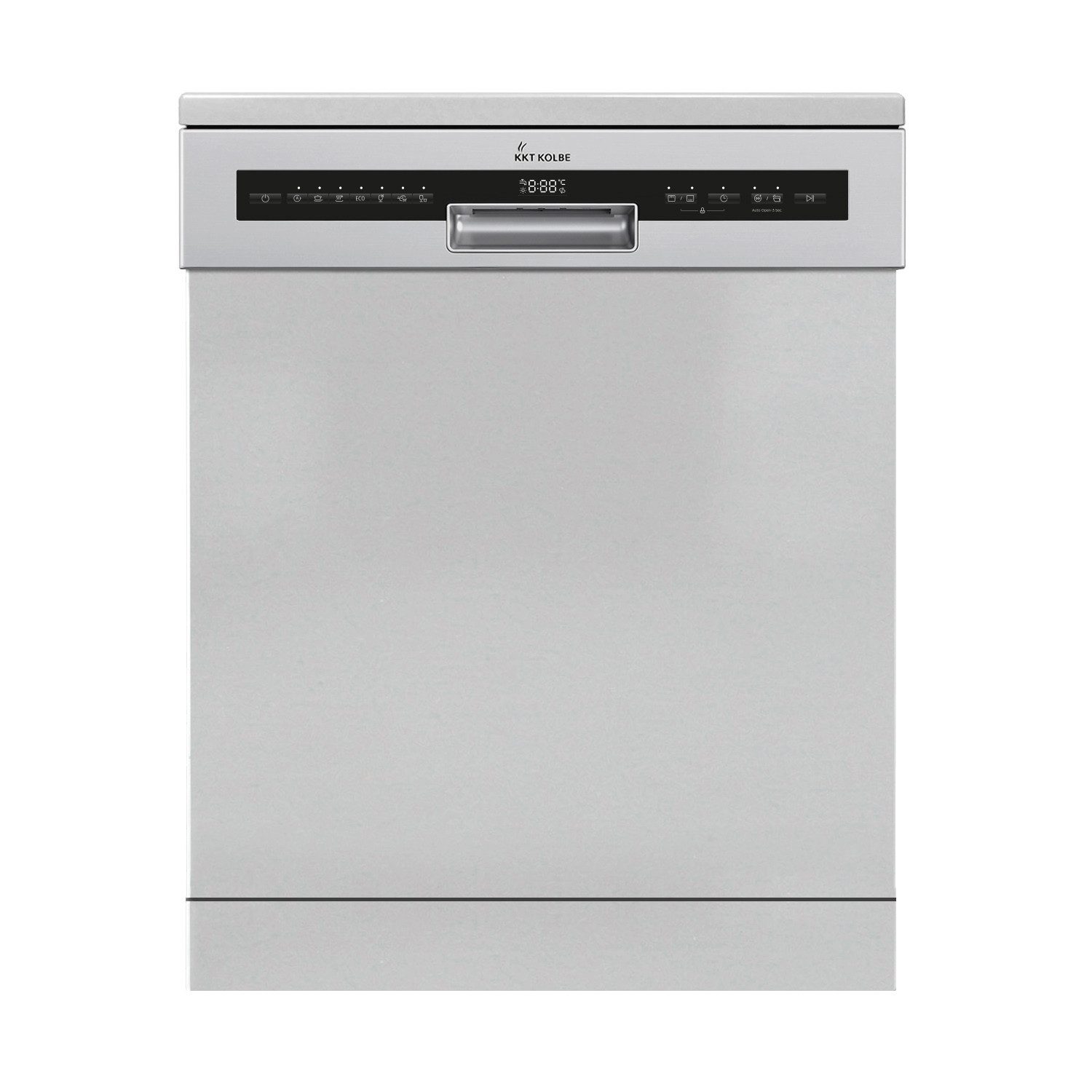 KKT KOLBE Standgeschirrspüler DW60FSE, 9,5 l, 14 Maßgedecke, 60cm / Edelstahl / AquaStop / 7 Programme / 14 Maßgedecke