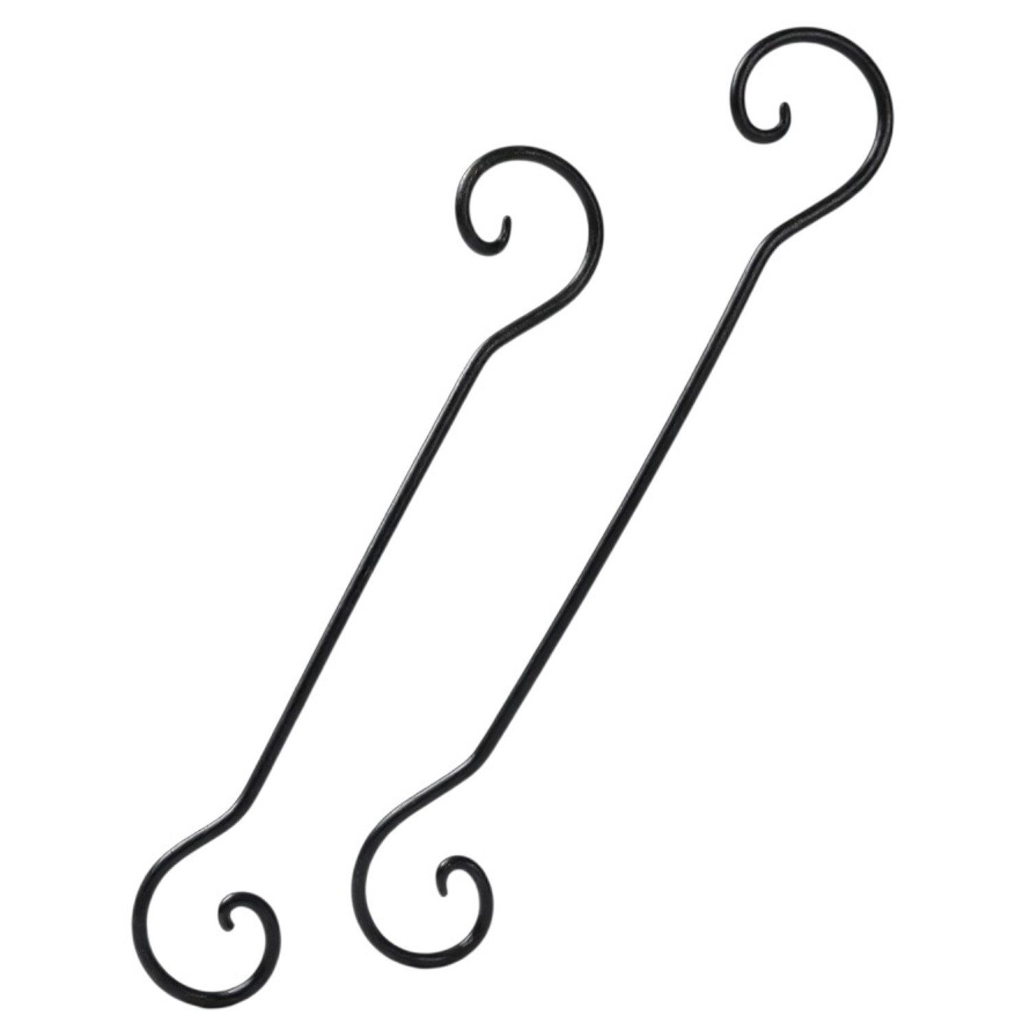Macosa Home Dekohaken S-Haken 2er Set braun Metall geschwungen, (Garderobenhaken, Metallhaken S-Form Badhaken), Hängehaken Küchenhaken Utensilienhaken