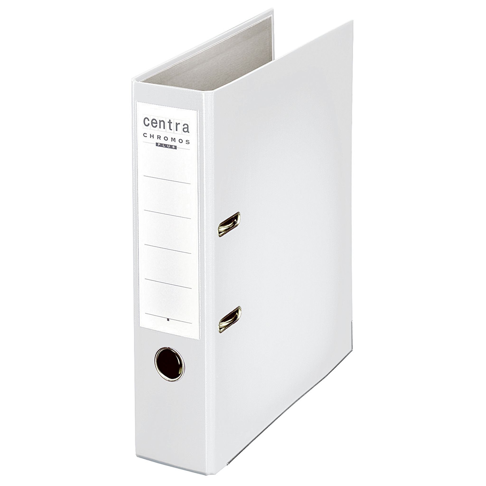 Centra Aktenordner CENTRA Centra Ordner PP Chromos A4 80 mm weiß