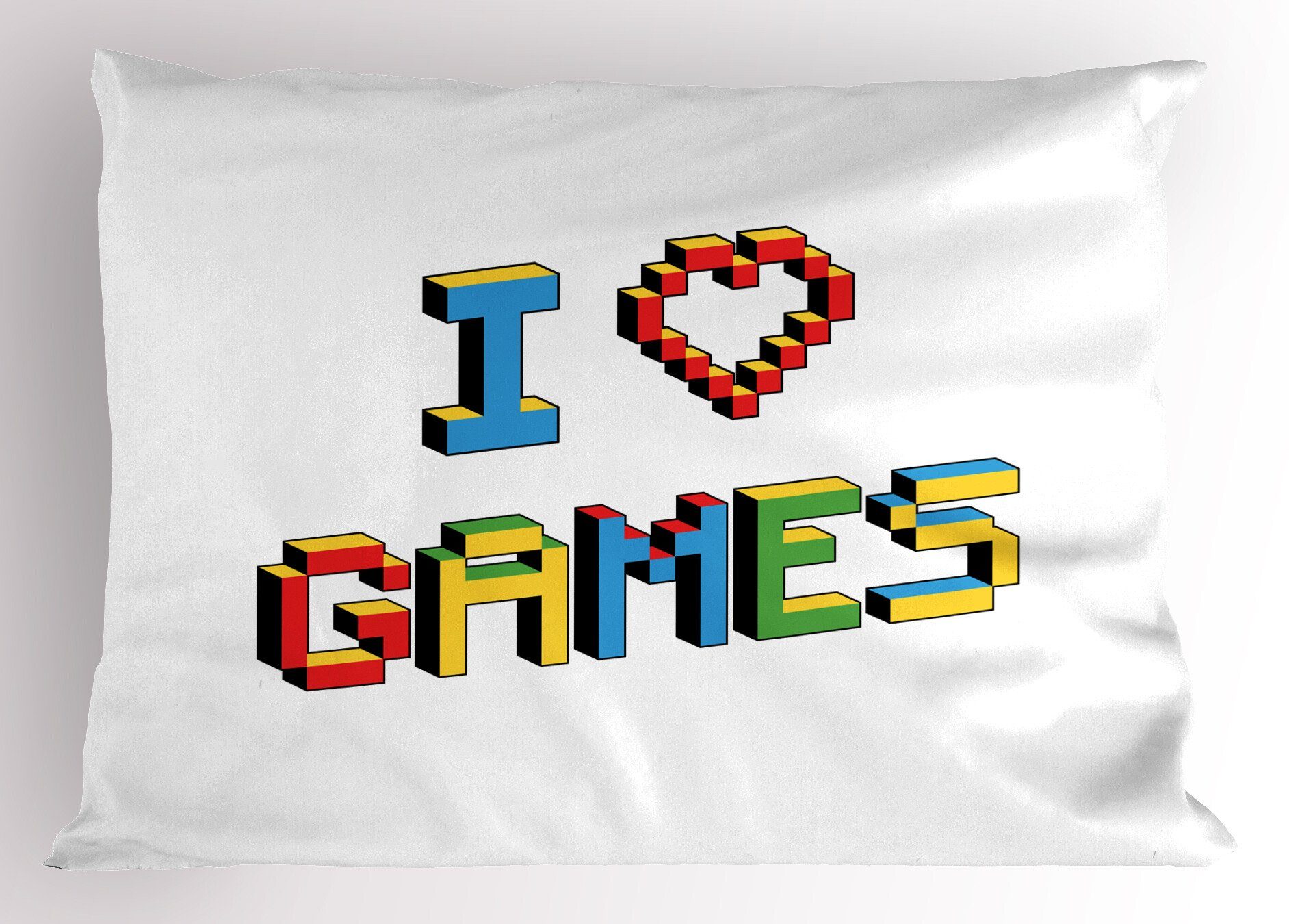 Art Stück), Kissenbezüge Standard Love Gaming Abakuhaus Video-Spiele King Dekorativer Gedruckter Size Pixel (1 Kissenbezug,