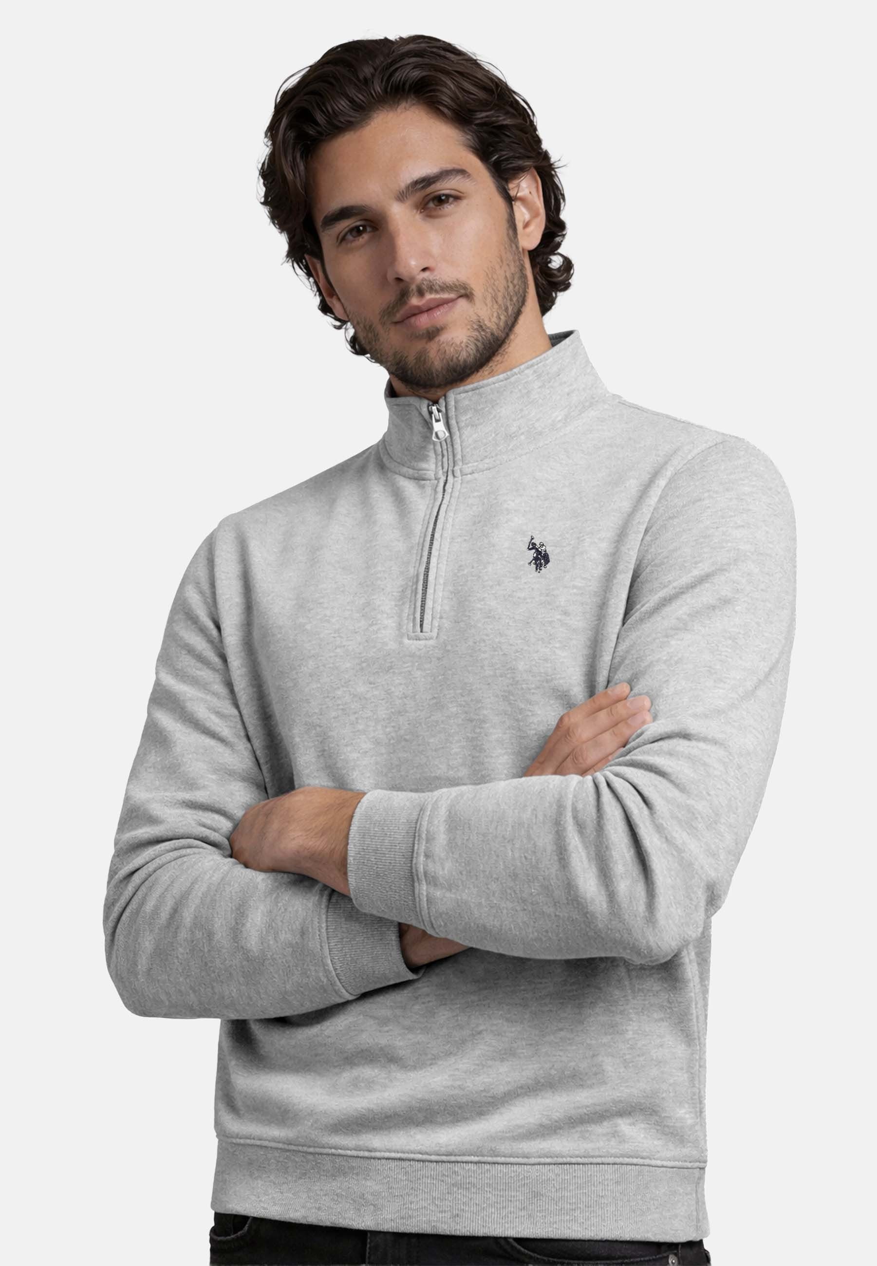 U.S. Polo Assn. Stehkragenpullover USJaaspa – Herren Sweatshirt mit Half-Zip Baumwoll-Viskose-Mix, weich, atmungsaktiv und mit Logo-Stickerei – Bild 2 von 5