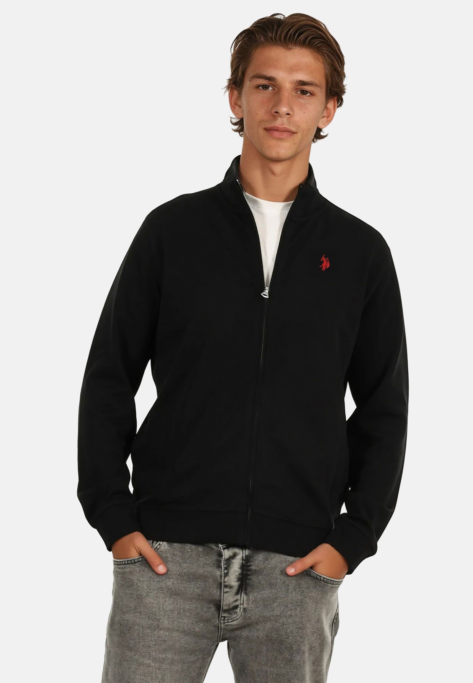 U.S. Polo Assn. Sweatjacke Stehkragenpullover USJaaspa – Herren Half-Zip Pu günstig online kaufen