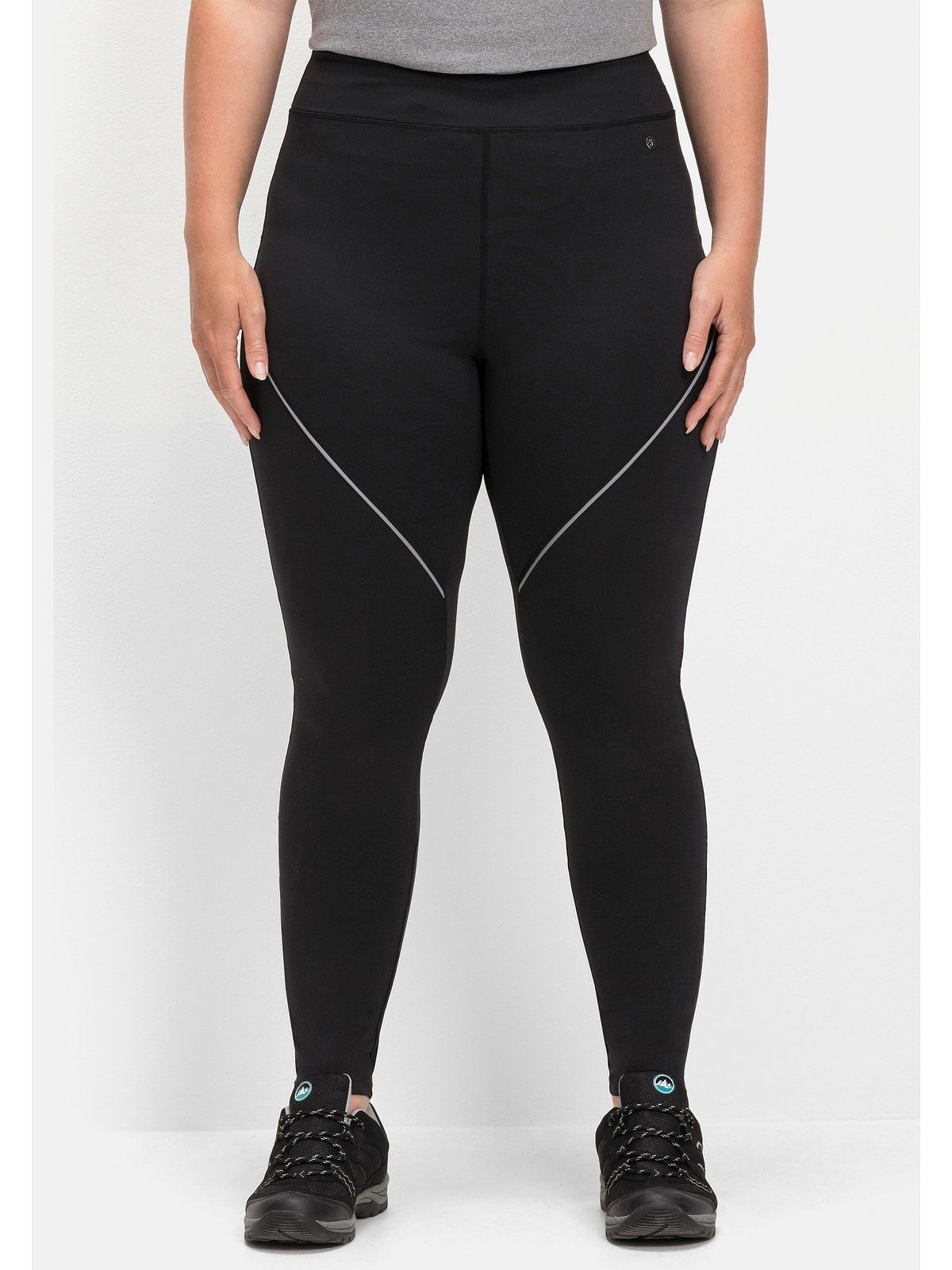 Sheego mit Größen Große aus Reißverschlüssen Funktionsware, Leggings