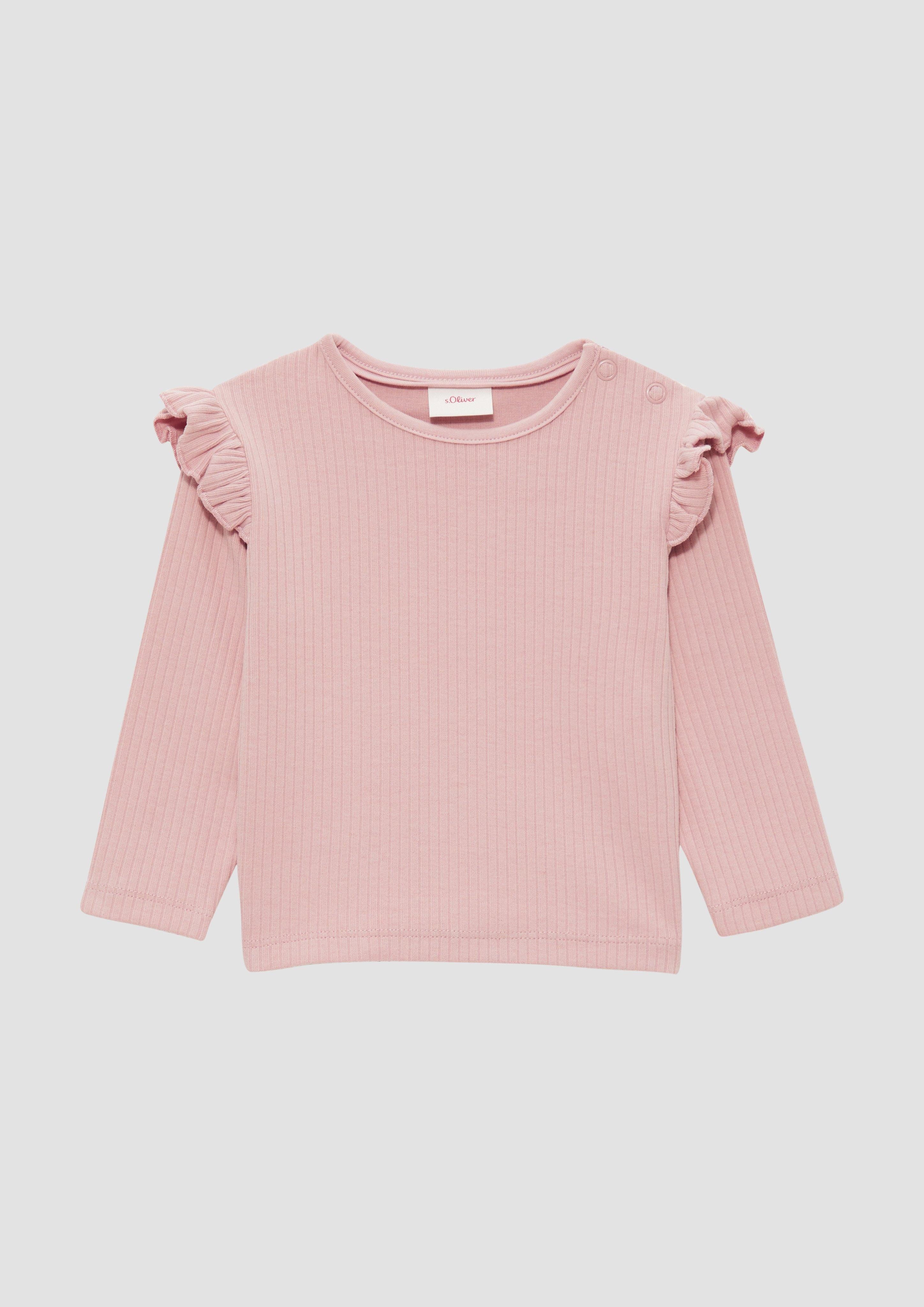 s.Oliver Langarmshirt Longsleeve mit Rippstruktur und günstig online kaufen