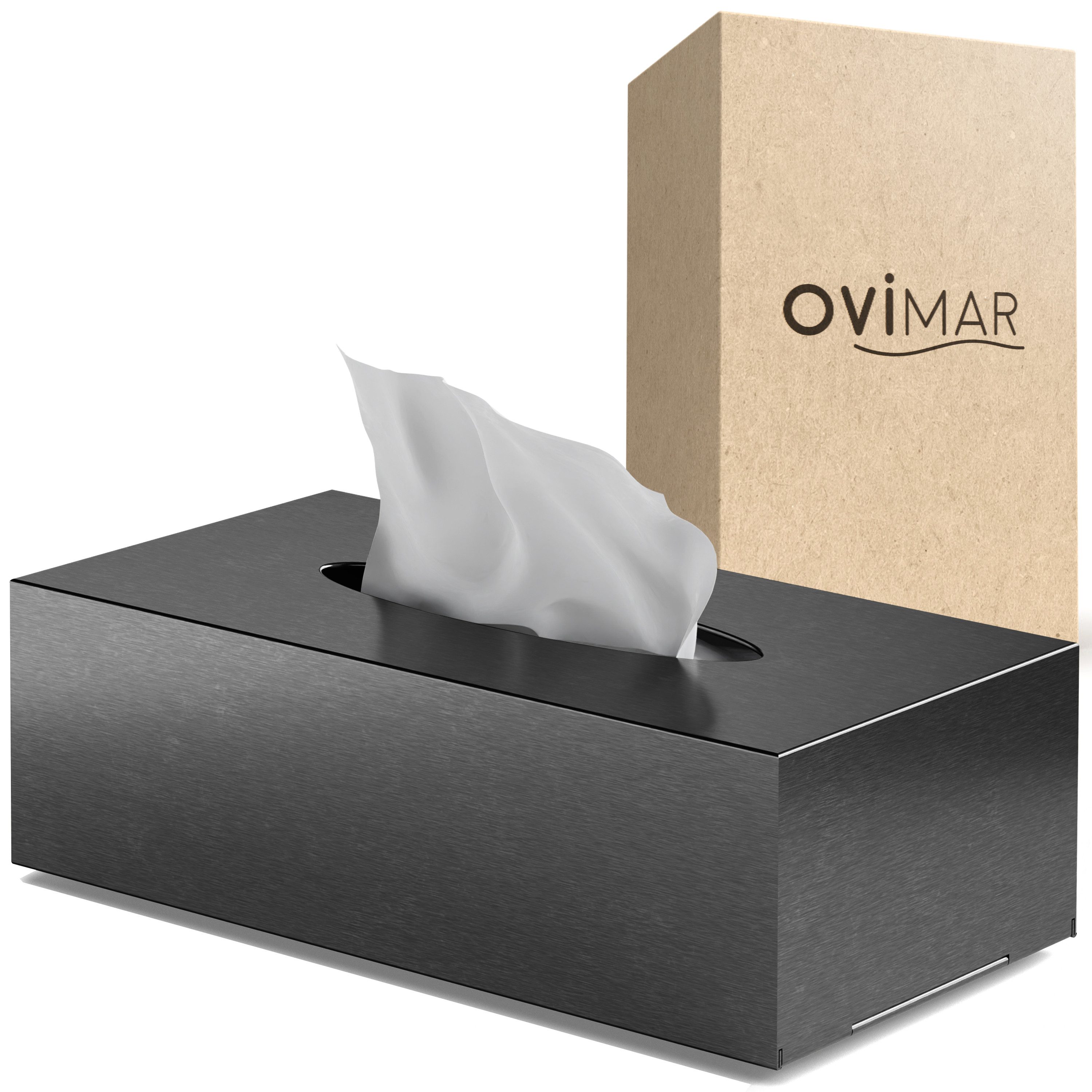 ovimar Papiertuchbox (1 St), aus Edelstahl in Gunmetal zur