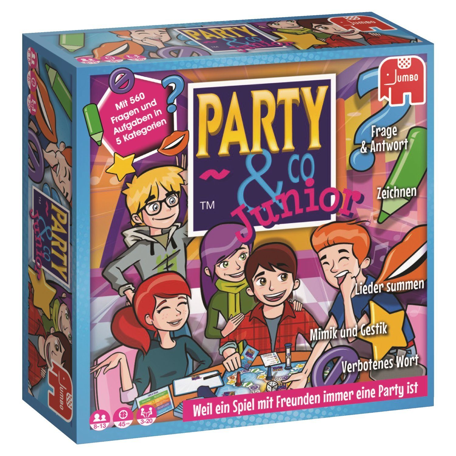 Jumbo Spiele Spiel JUMBO 17793 Party & Co Junior, Kinderspiel, JUMBO 17793 Party & Co Junior, Kinderspiel, Made in Europe