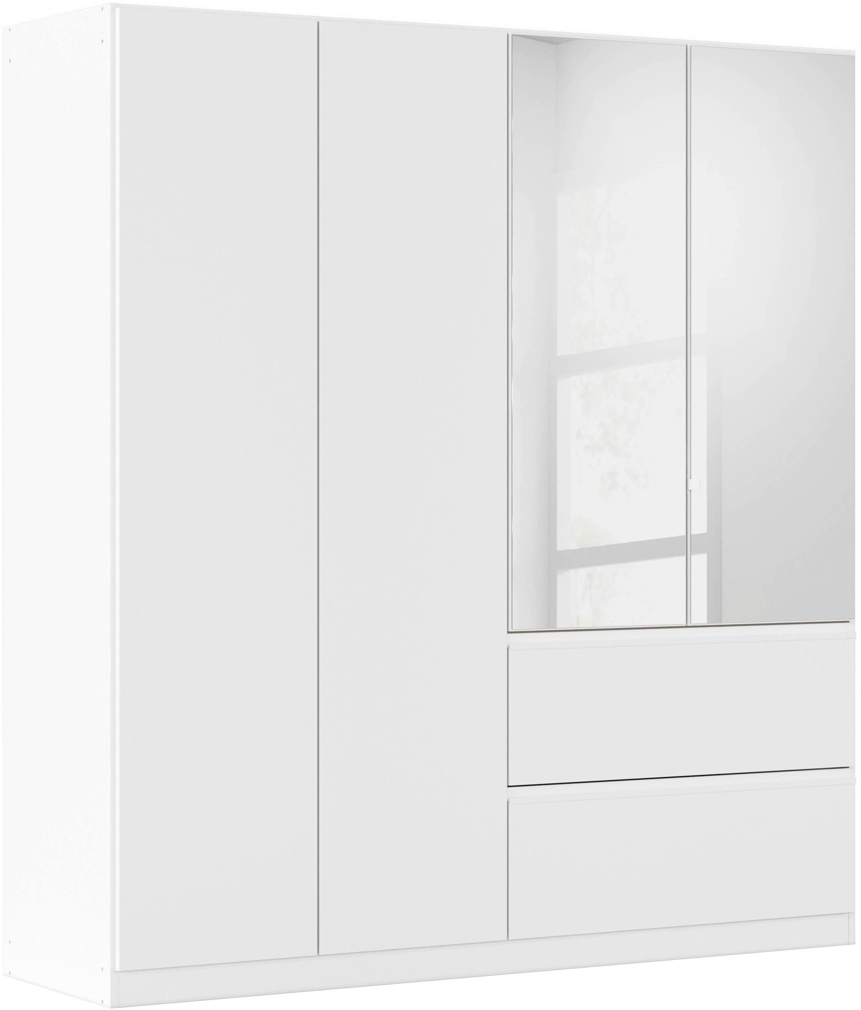 rauch Drehtürenschrank Kleiderschrank Schrank Garderobe Wäscheschrank Schlafzimmer JOEL (in 3 verschiedenen Ausstattungen BASIC/CLASSIC/PREMIUM) mit zwei Schubladen, mit Push-to-Open Funktion MADE IN GERMANY