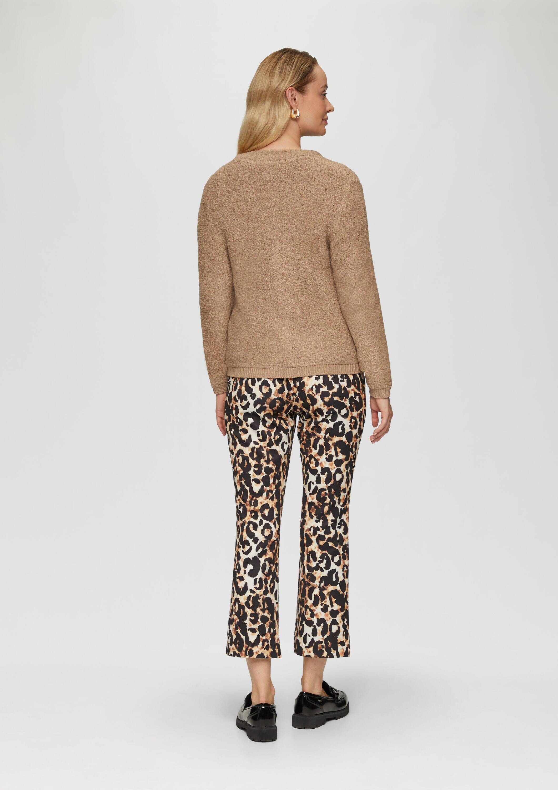 s.Oliver Cardigan Strickjacke Strickjacke aus Bouclé im Wollmix