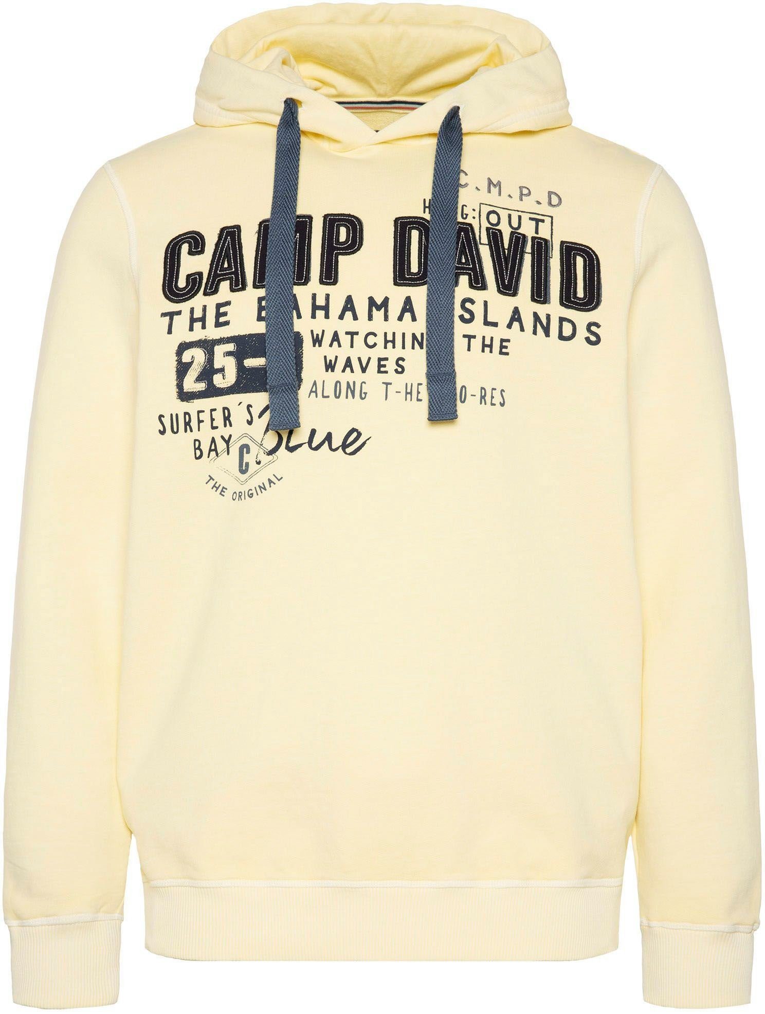 CAMP DAVID Kapuzensweatshirt mit Schriftzügen sun banana