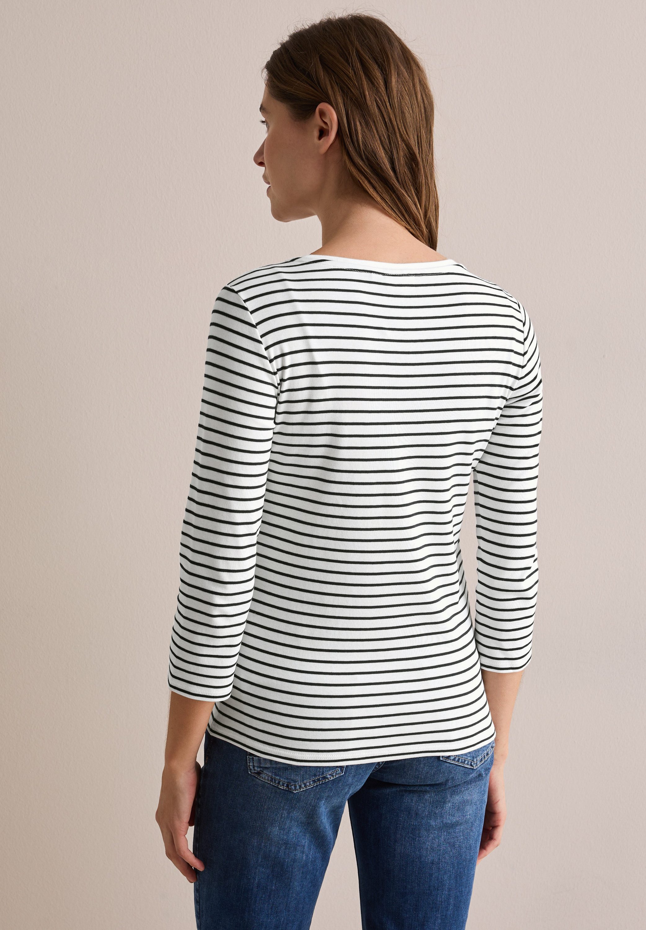 CECIL 3/4-Arm-Shirt mit Streifenmuster günstig online kaufen