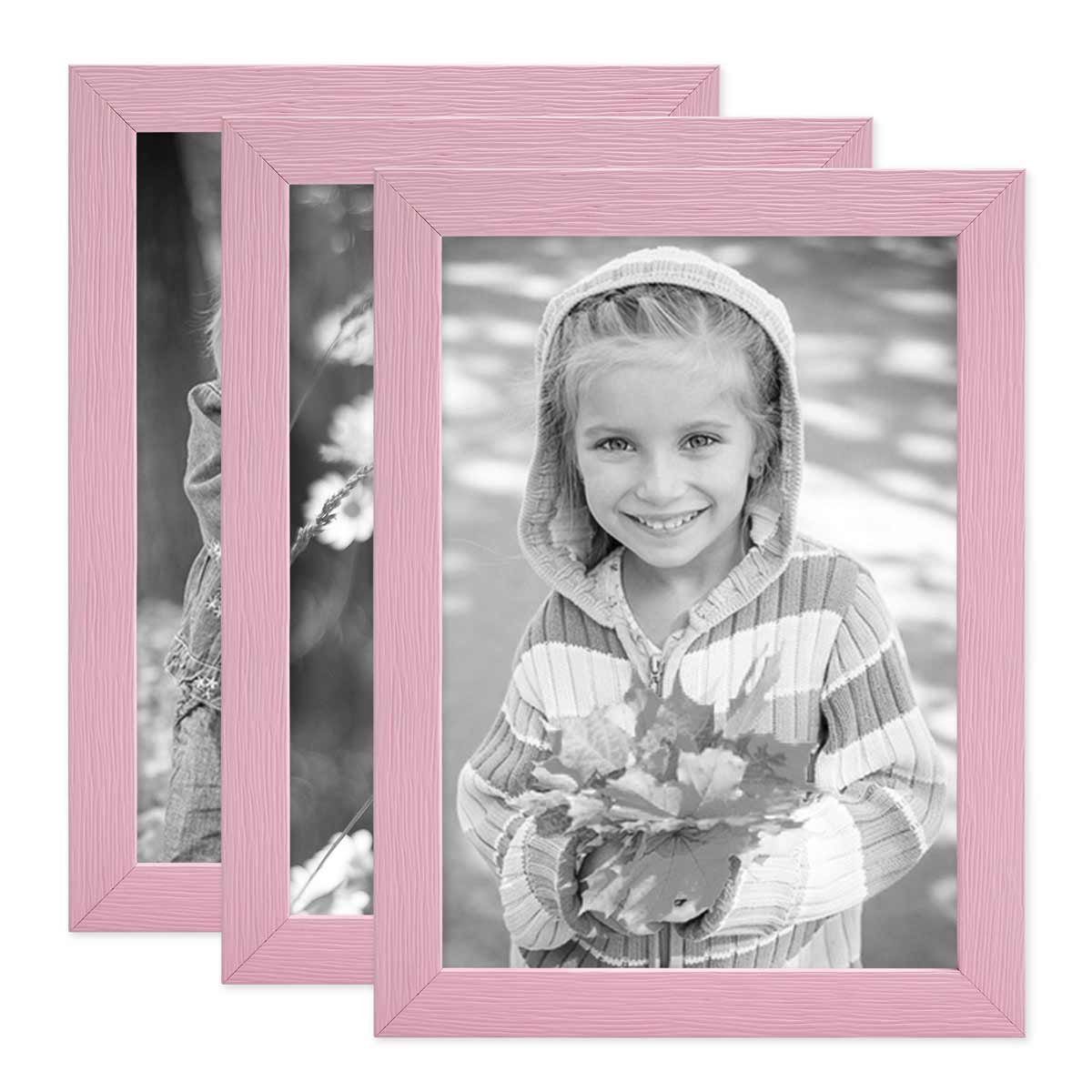 PHOTOLINI Bilderrahmen 3er Set Massivholz-Rahmen - günstig online kaufen
