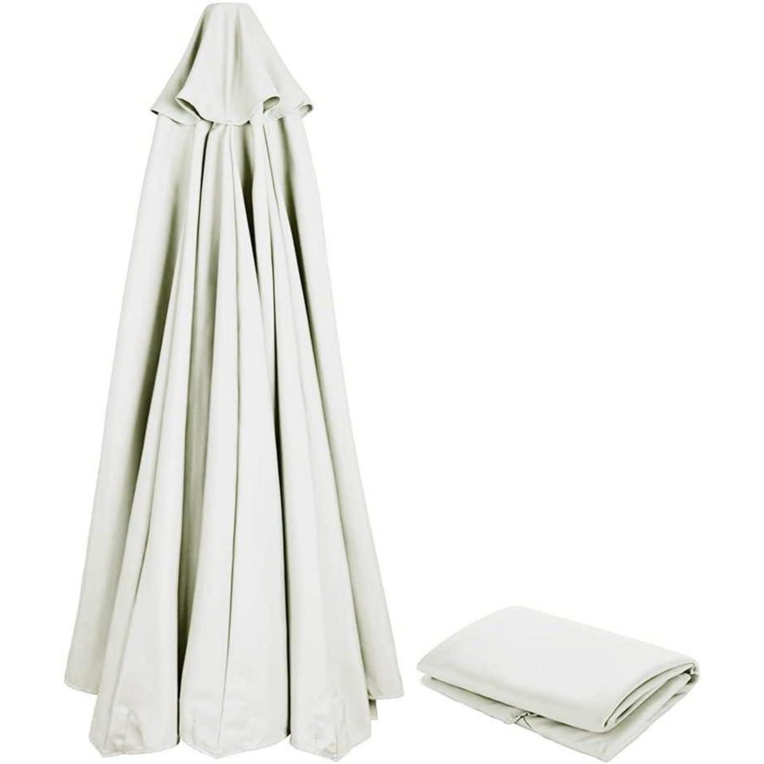 NAFGQIY Sonnenschirm Sonnenschirm Ersatzbezug 3m UV Schutz 80 Strand Terrasse Garten