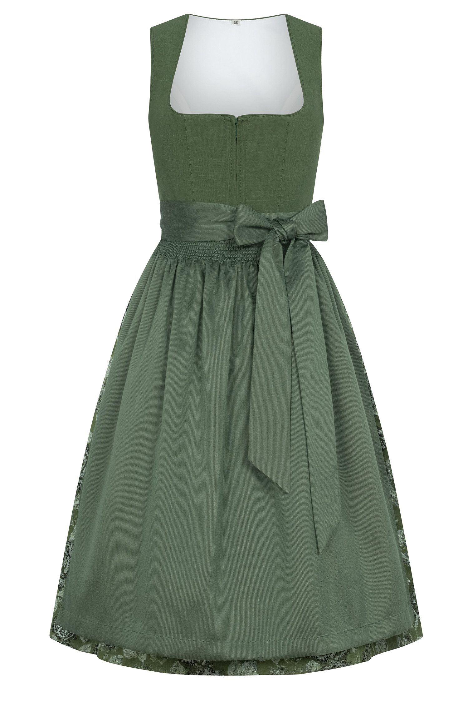 Nübler Dirndl Midi Dirndl Rezi in Oliv von Nübler