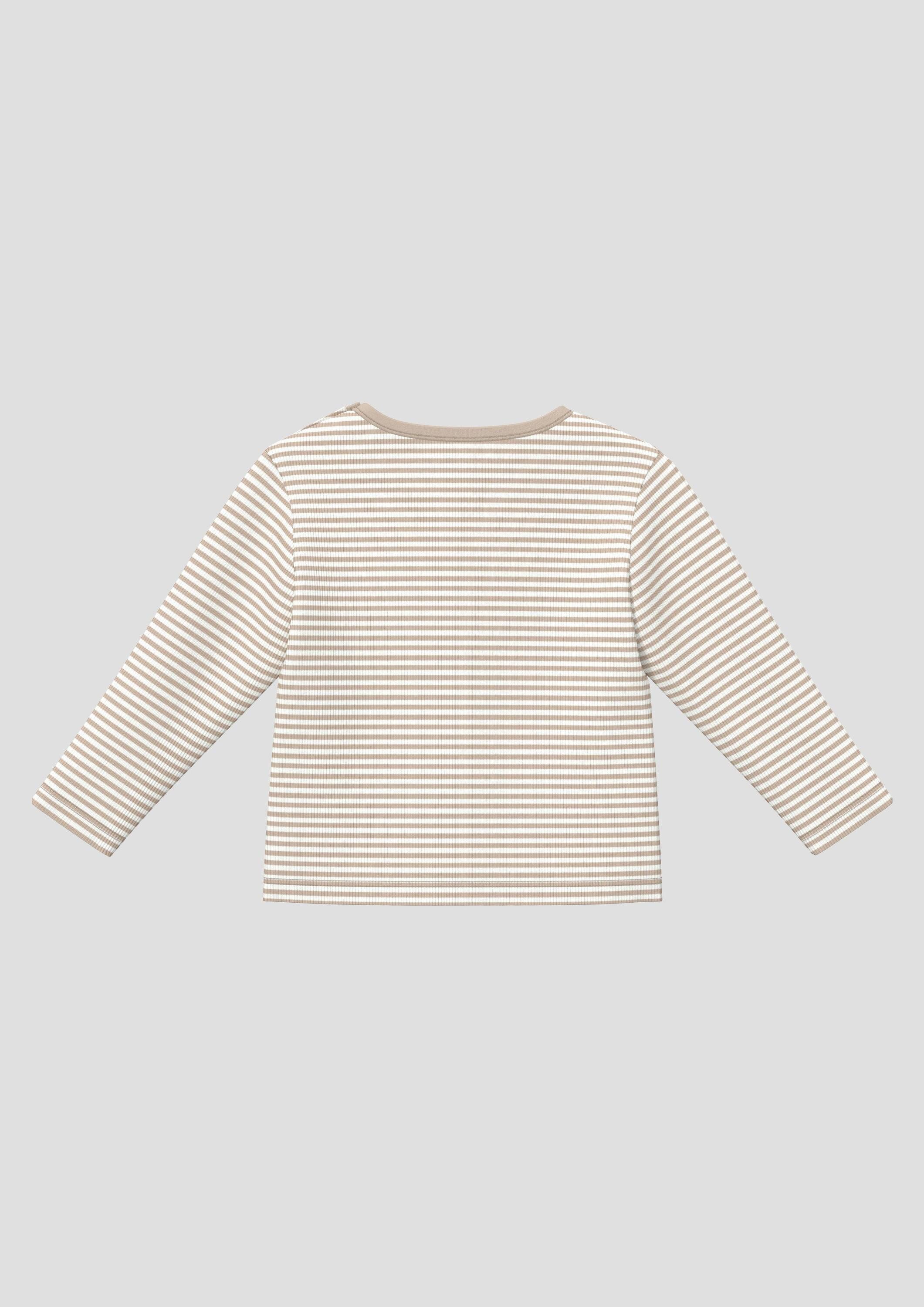 s.Oliver Langarmshirt T-Shirt Unisex Rippshirt mit Streifen