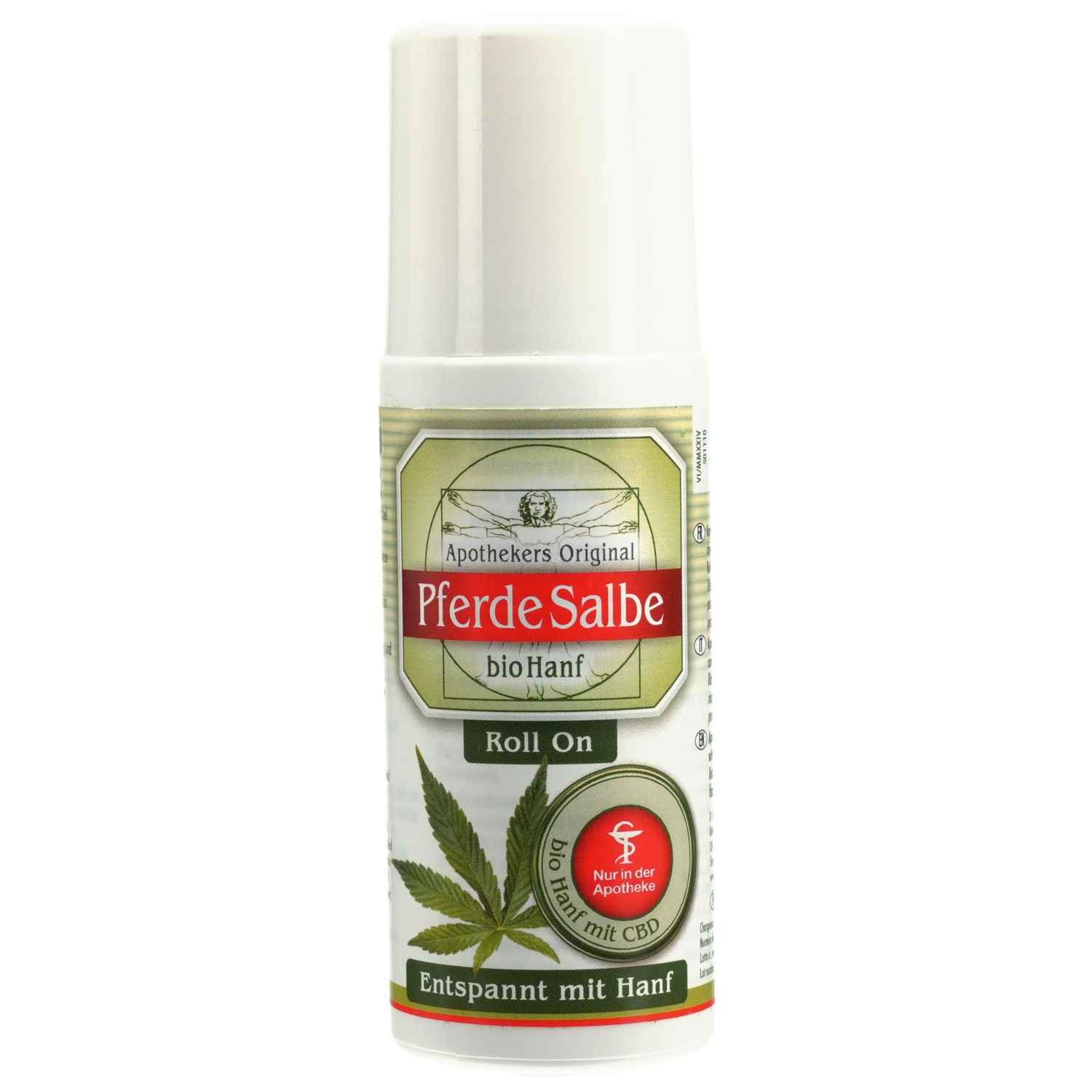 Dr. Jacobys Hautcreme PFERDESALBE Apothekers Original Bio Hanf Roll-on
