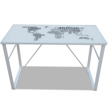 vidaXL Schreibtisch Schreibtisch mit Weltkarte