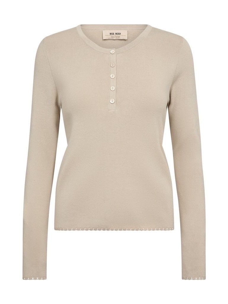 Mos Mosh Rundhalspullover MMAliz Caliz Plain LS Knit