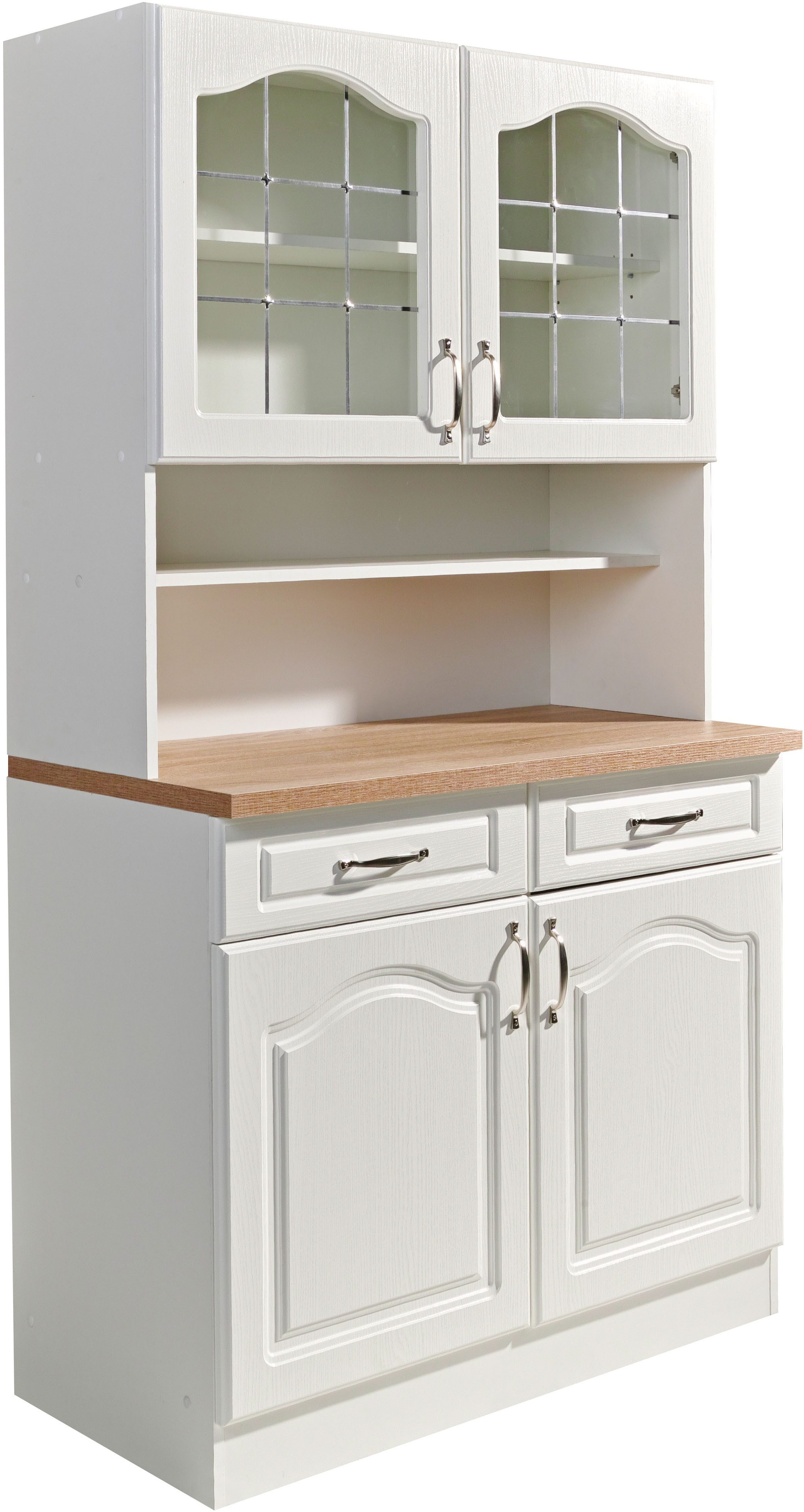 wiho Küchen Küchenbuffet Linz 100 cm breit, in Landhaus-Optik